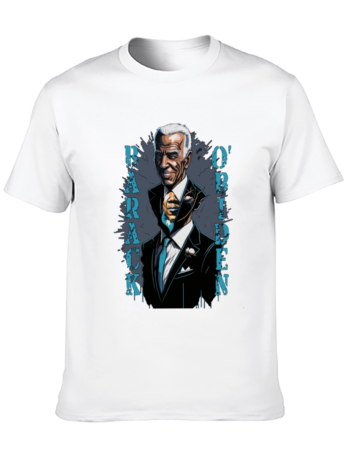 Black Barack O'Biden Men's Black Graphic Tee view 10