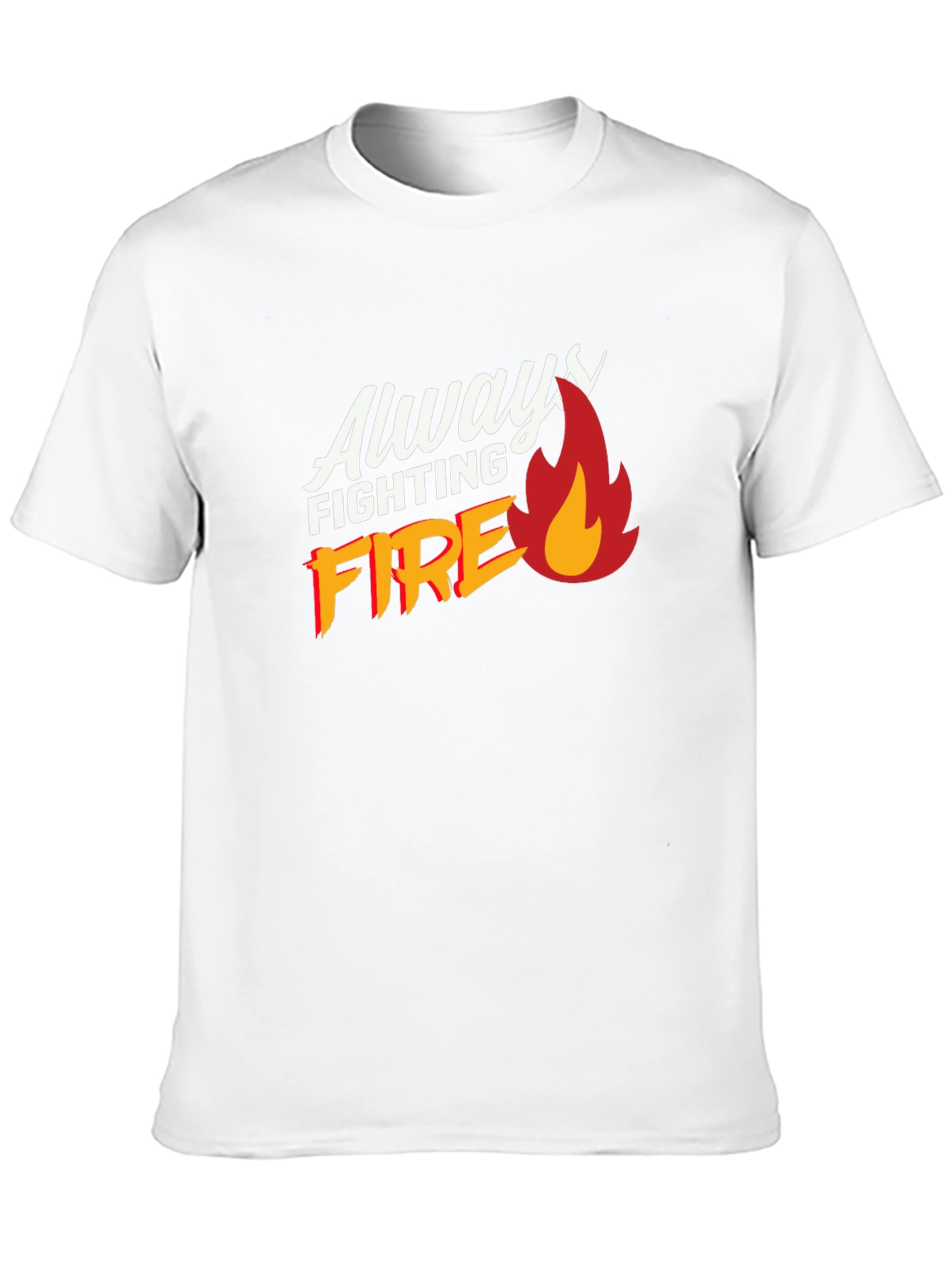 Black Always Fighting Fire Graphic Print Black T-Shirt view 10
