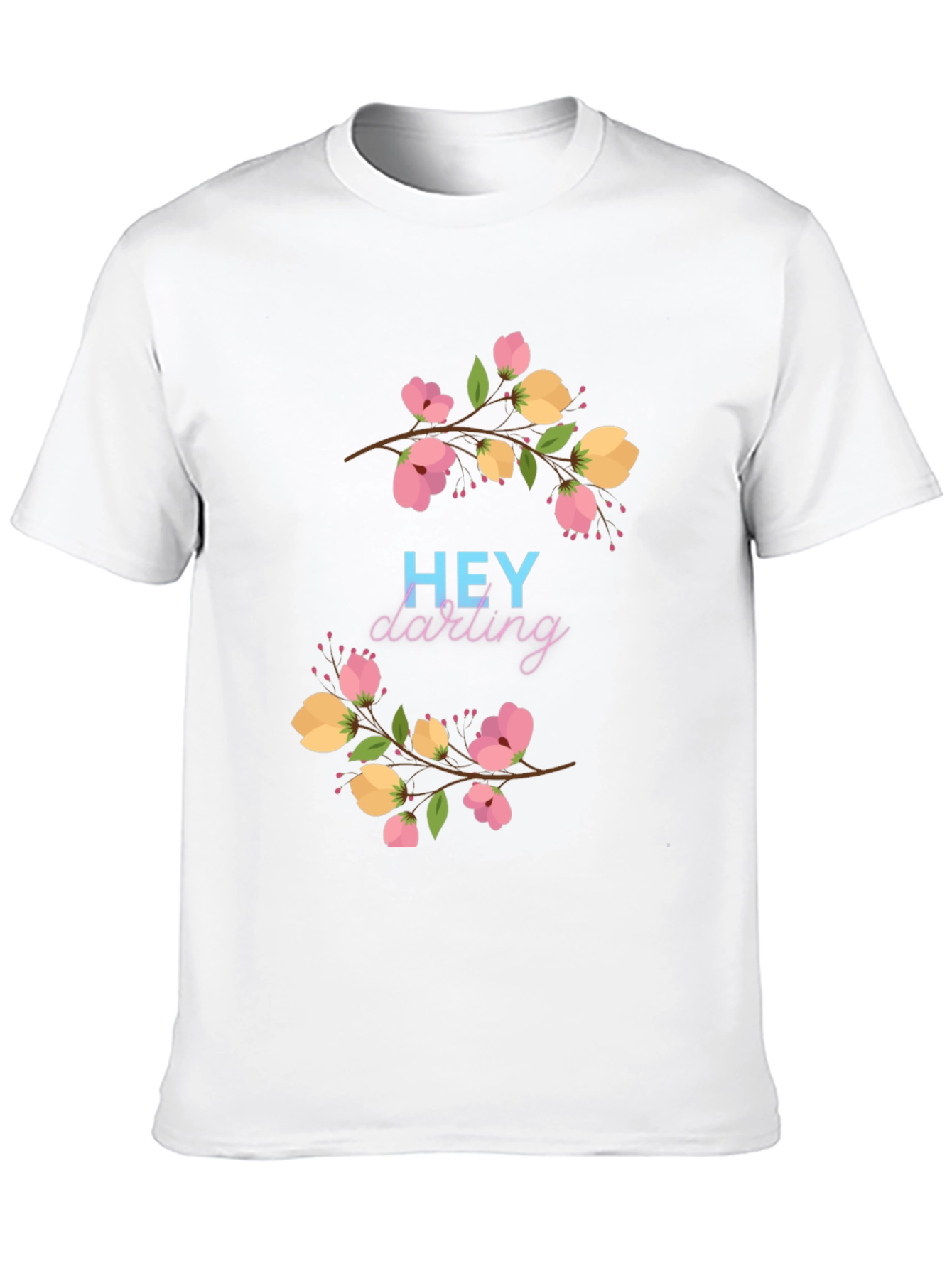 Black Hey Darling Floral Graphic Black T-Shirt view 10