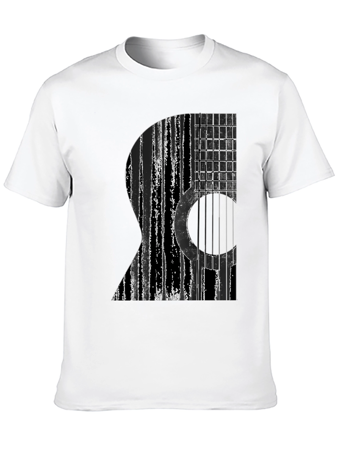 Black Acoustic Guitar Graphic Tee - Black view 10