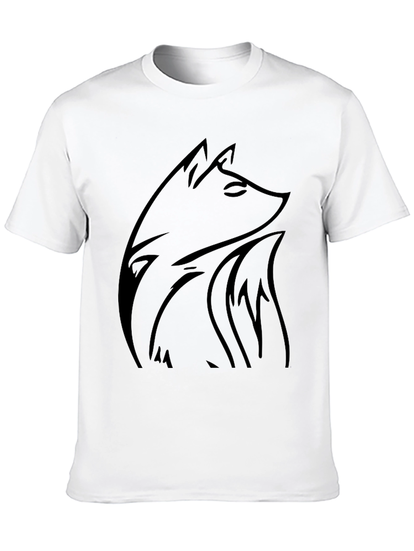 Black Black Wolf Graphic Tee - Stylish Casual Wear view 10