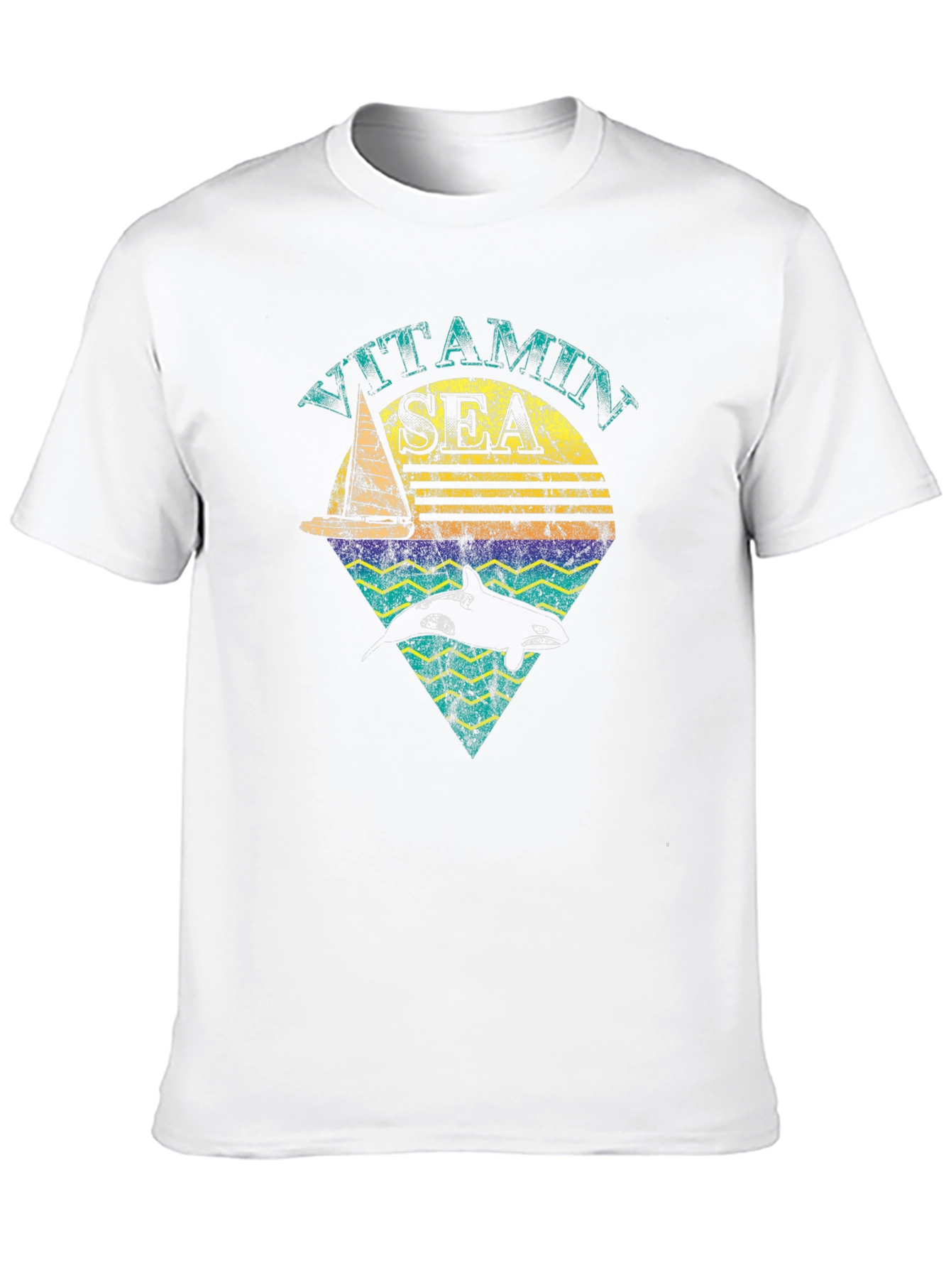 Black Vitamin Sea Orca T-Shirt - Nautical Design view 10