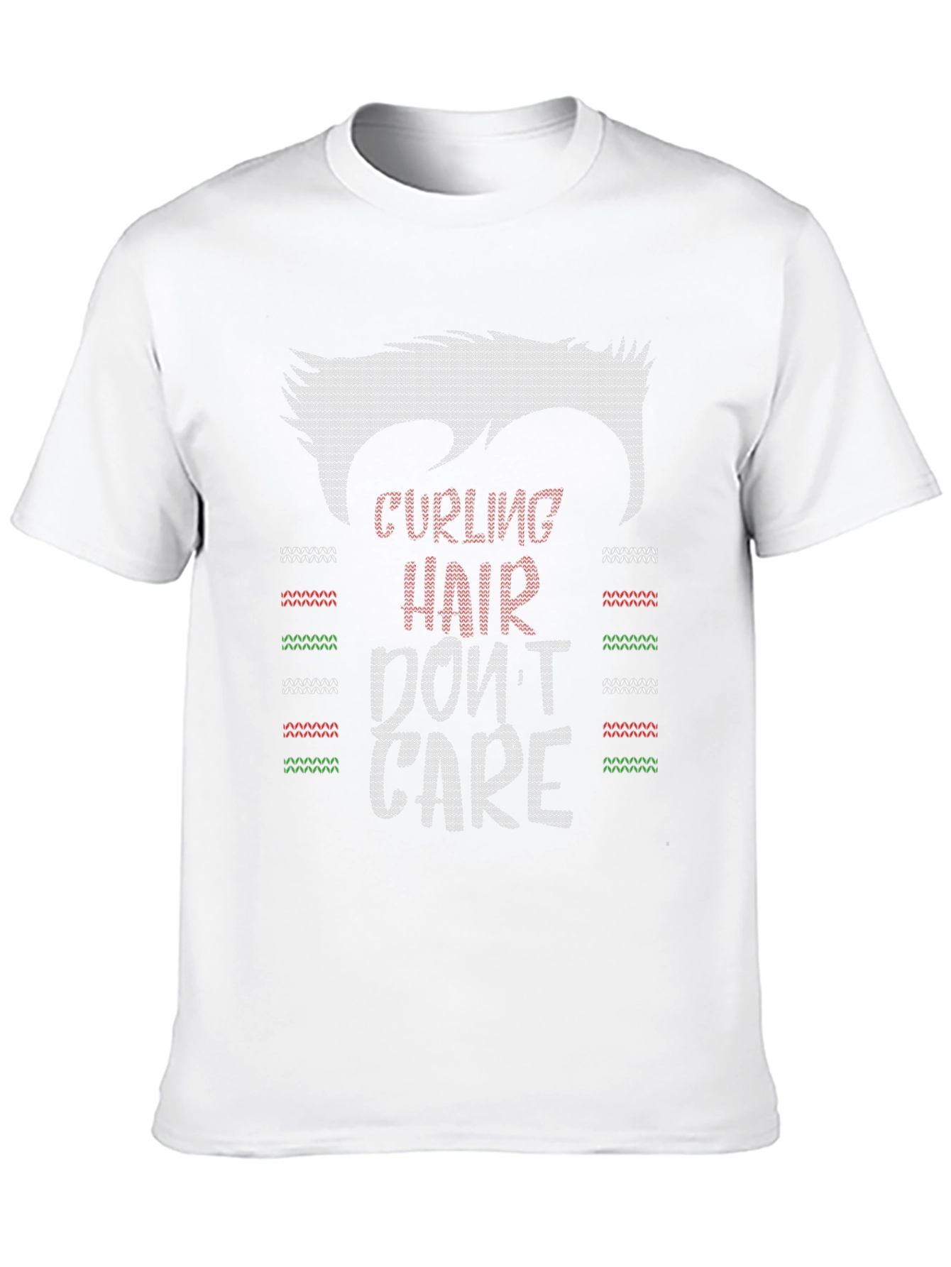 Black Curling Hair Don't Care Graphic Tee view 10