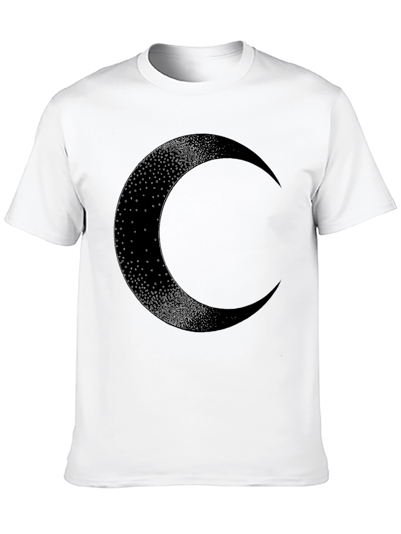 Black Crescent Moon Graphic Tee - Black Cotton Blend view 10