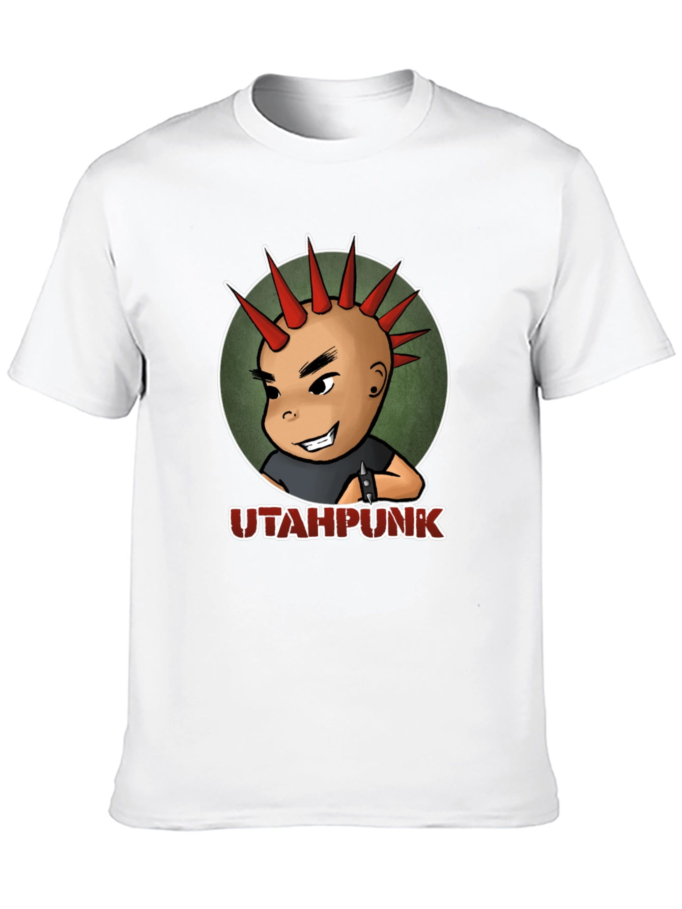Black UTAH PUNK Graphic T-Shirt - Cool Punk Kid Design view 10