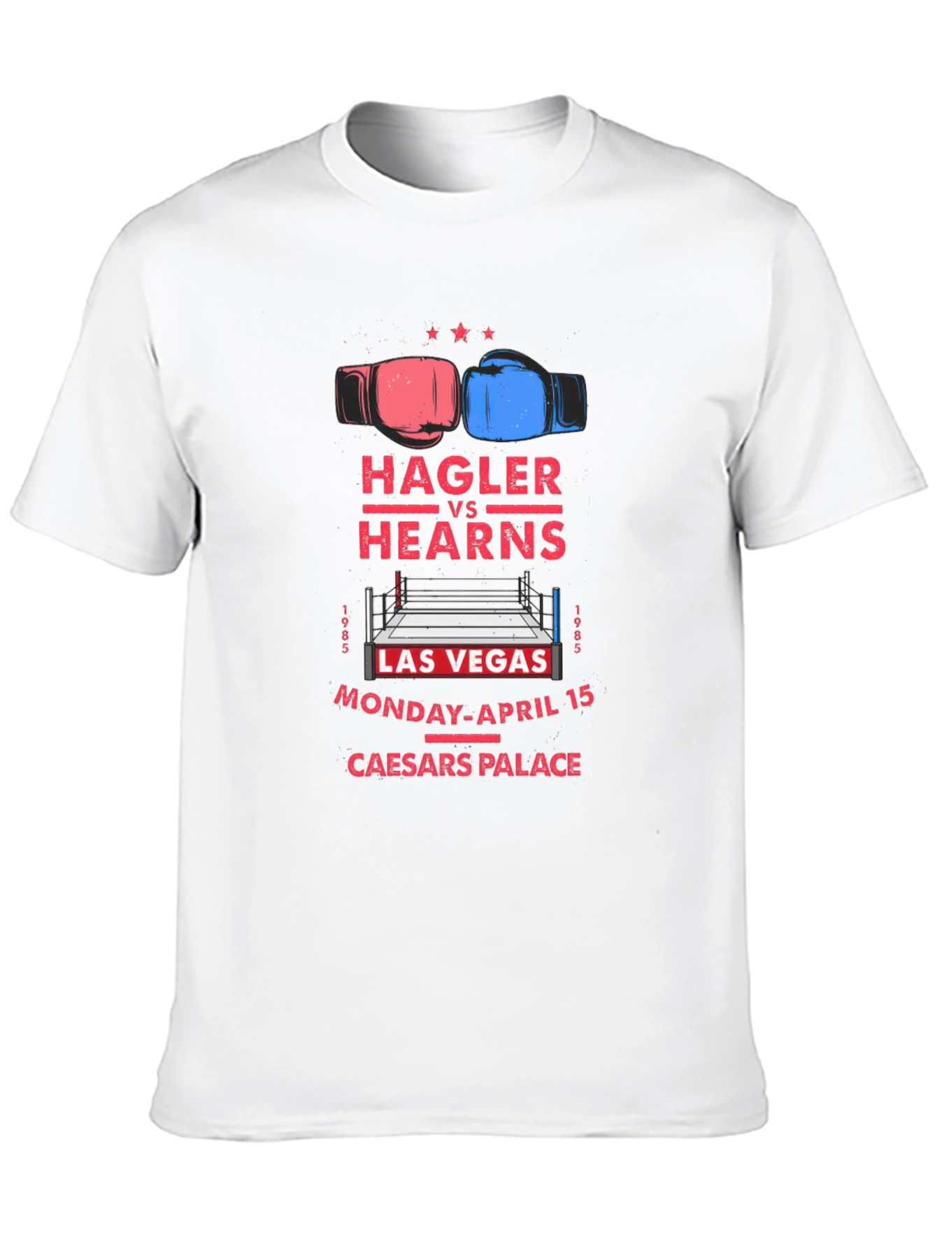 Black Hagler vs Hearns Boxing Match T-Shirt view 10