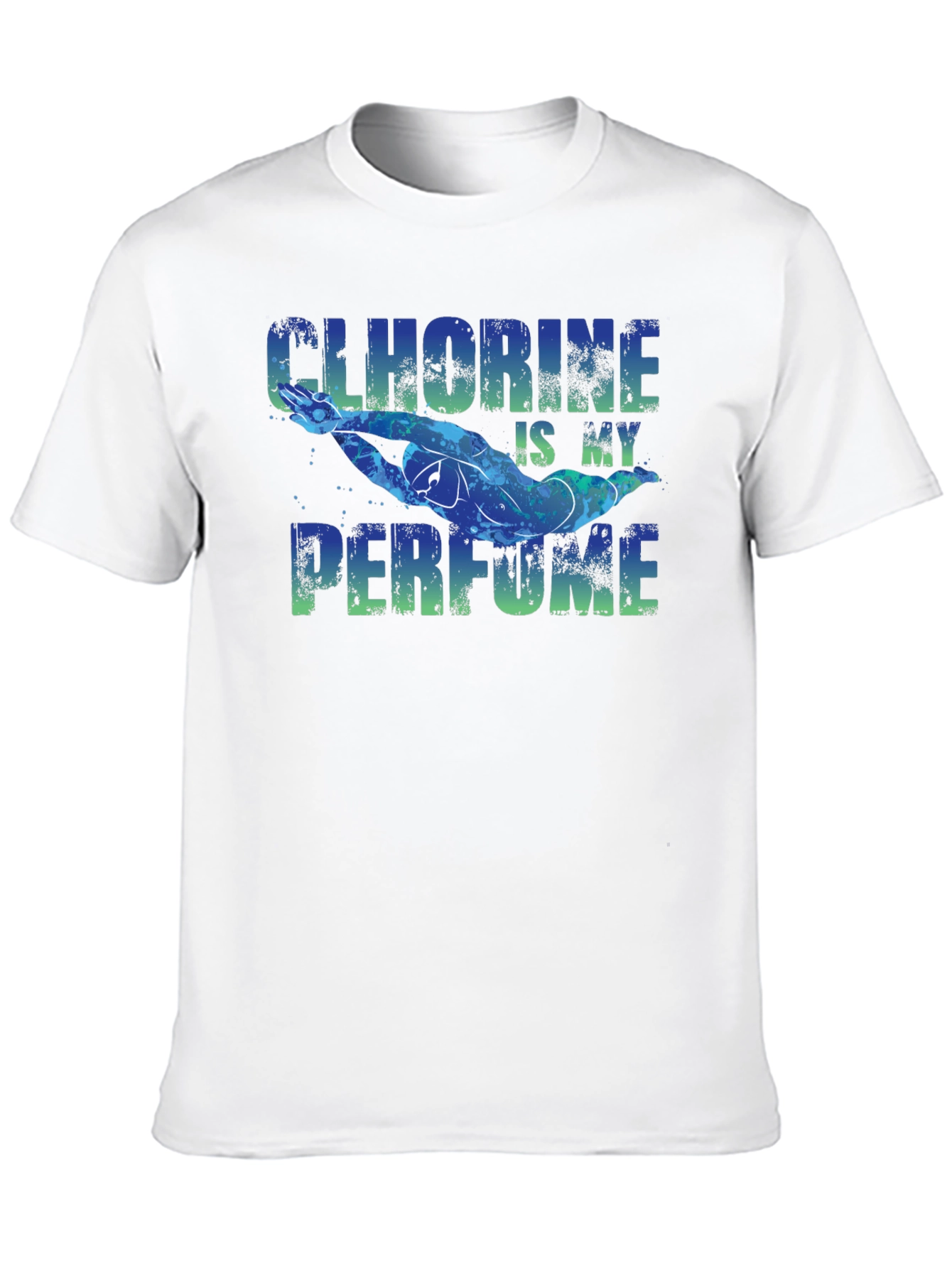 Black Chlorine is My Perfume Funny Swimmer T-Shirt view 10