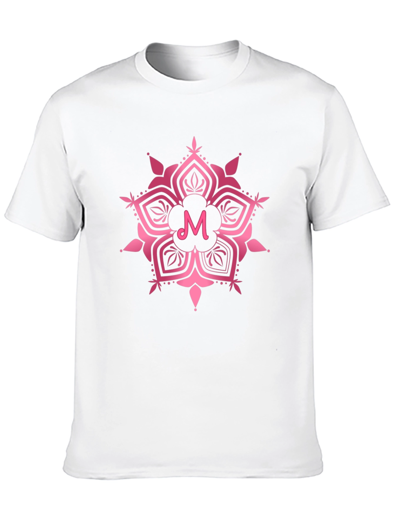 Pink Mandala 'M' Letter T-Shirt - 10