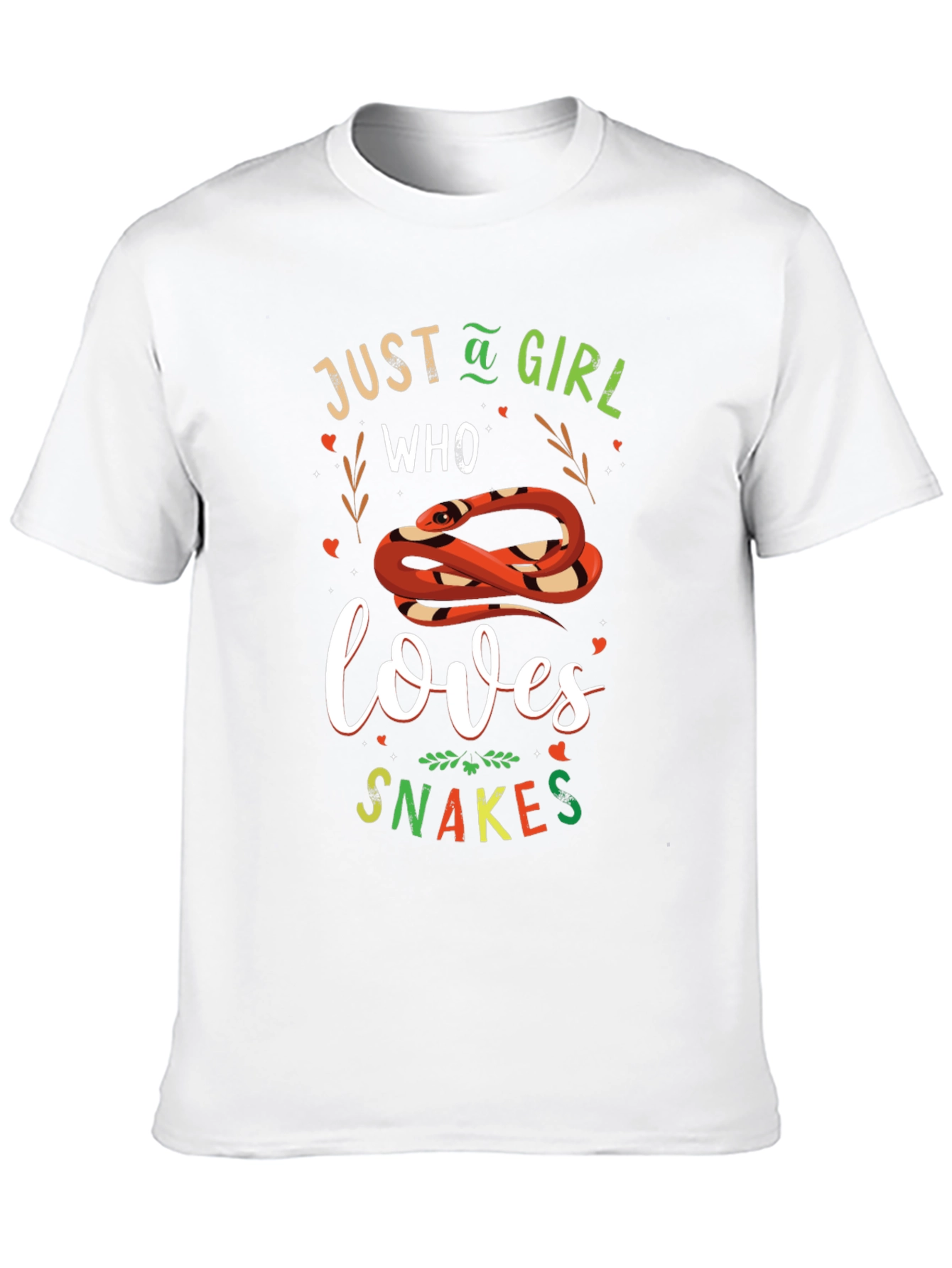 Black Just A Girl Who Loves Snakes Graphic T-Shirt view 10