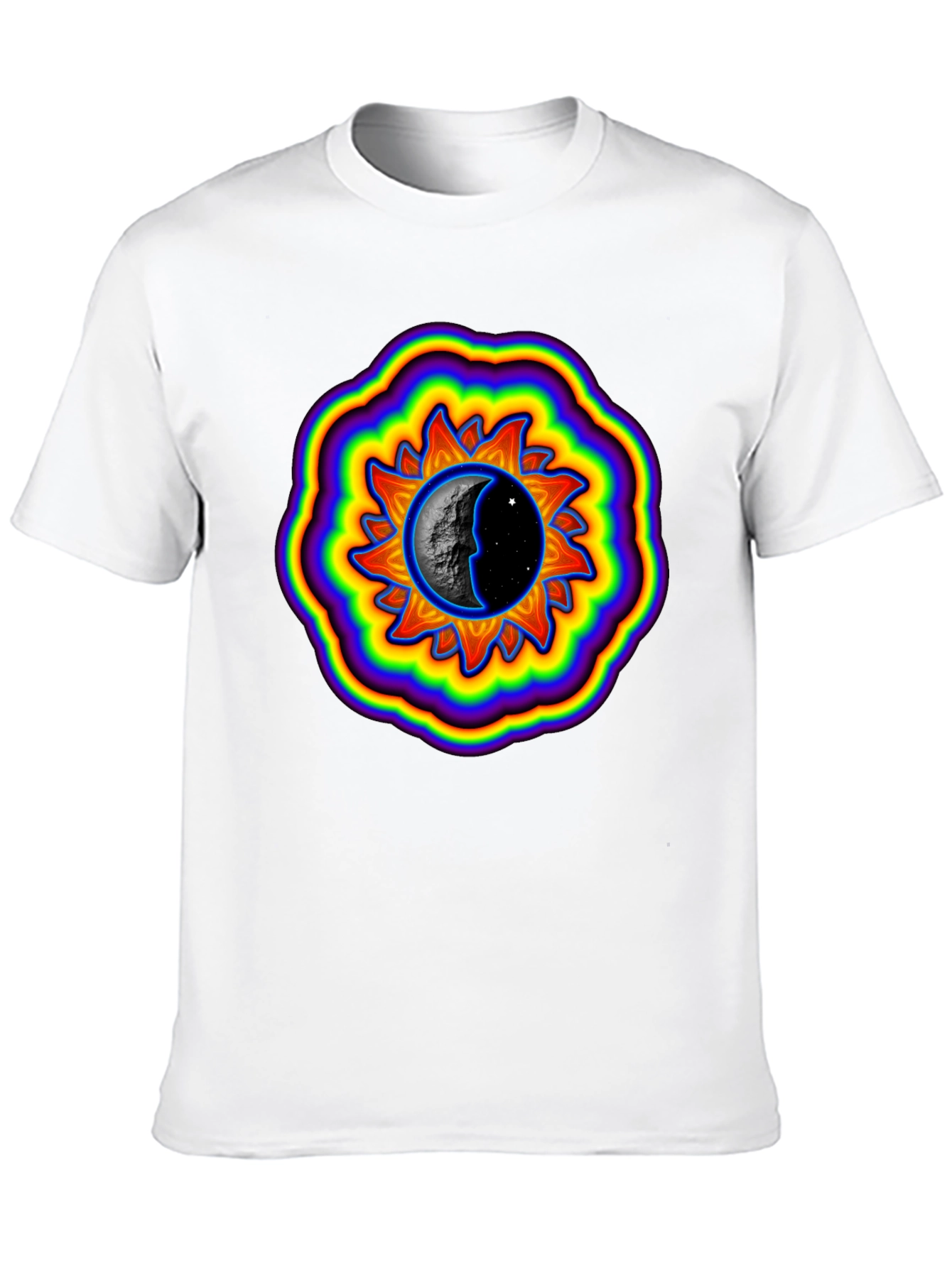 Black Sun and Moon Graphic Black T-Shirt view 10