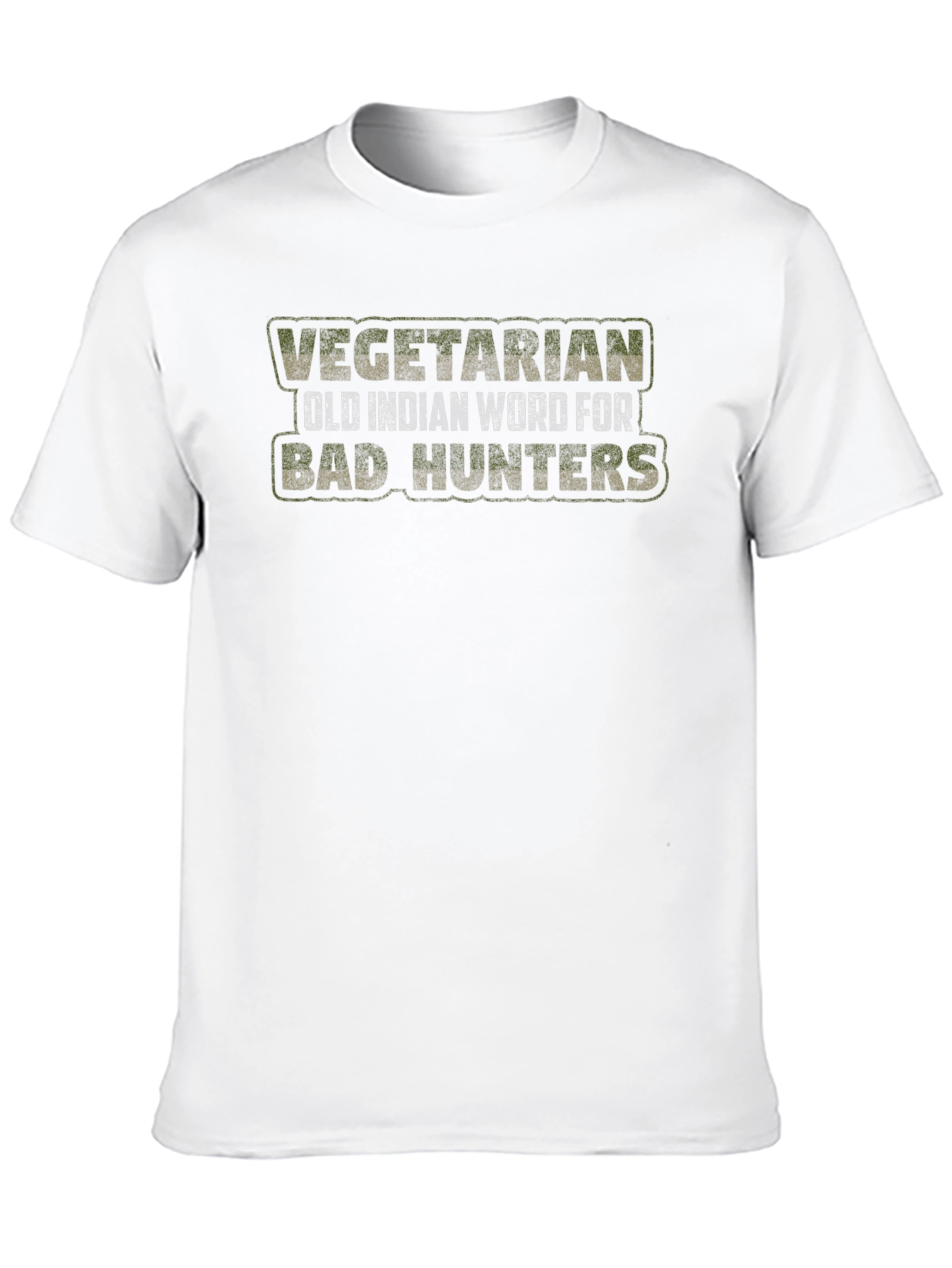 Black Vegetarian Bad Hunter Funny Graphic Tee view 10
