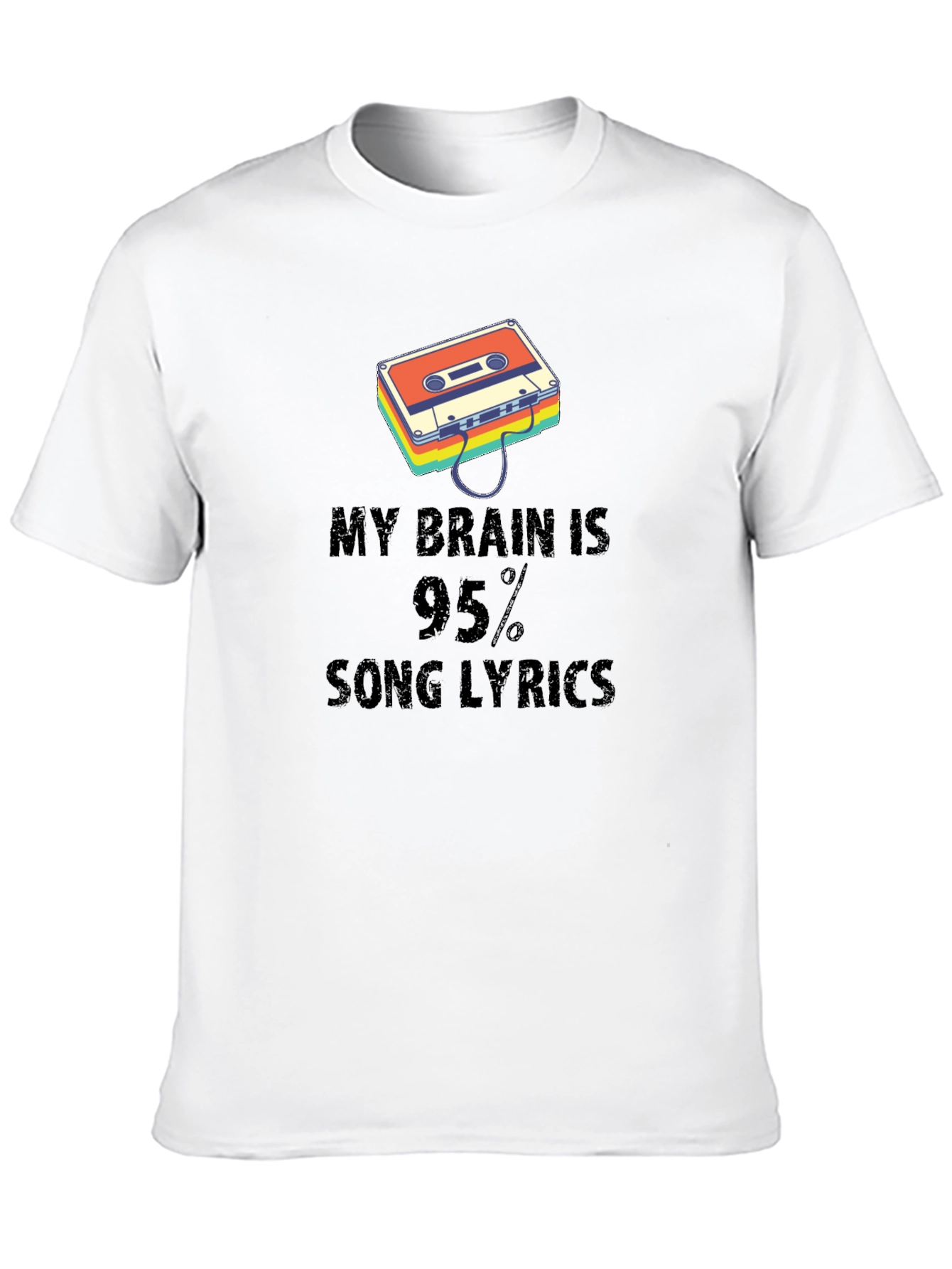 Black My Brain is 95% Song Lyrics Graphic Tee view 10