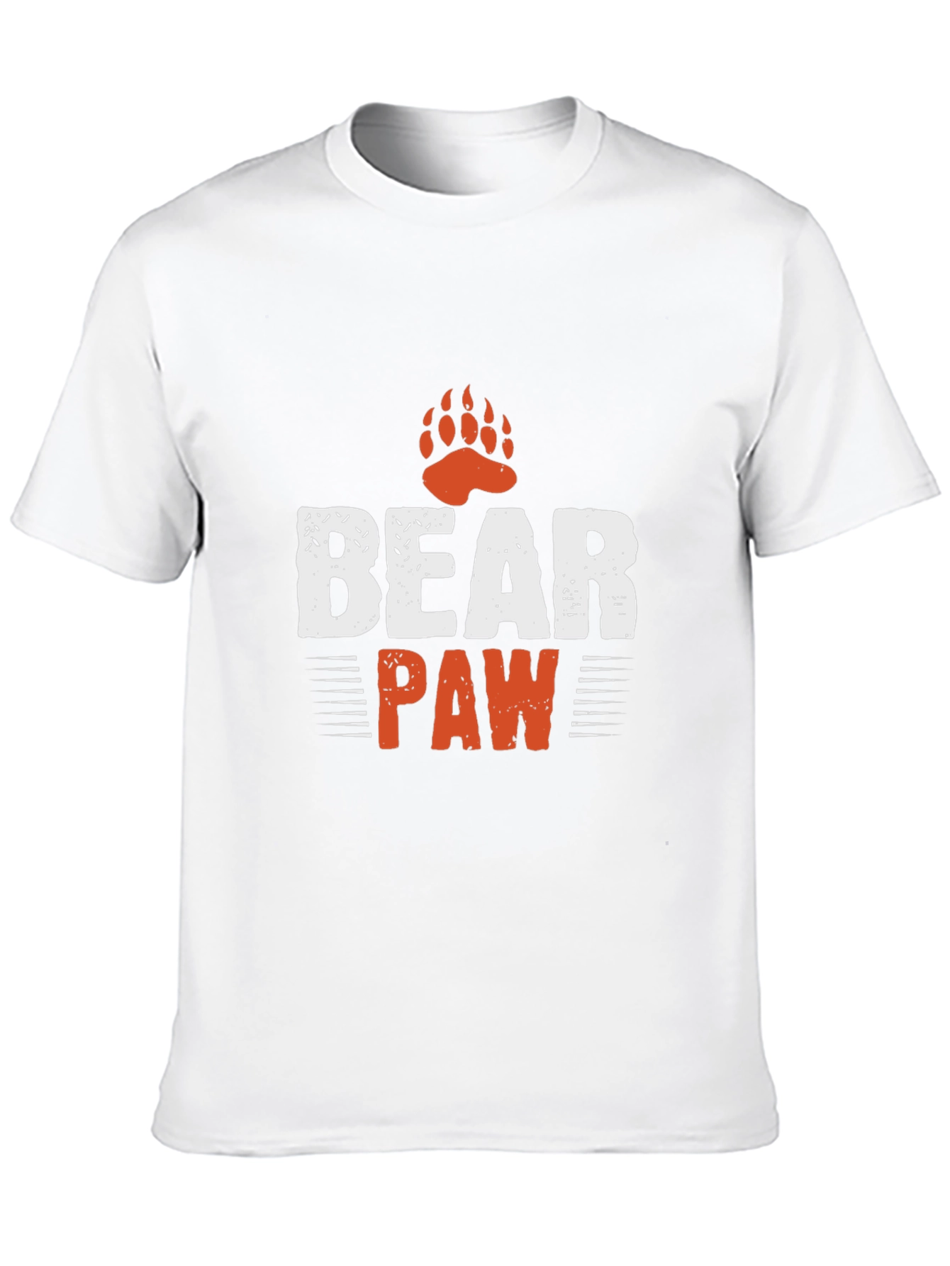 Black Men's Black Bear Paw Graphic Tee view 10