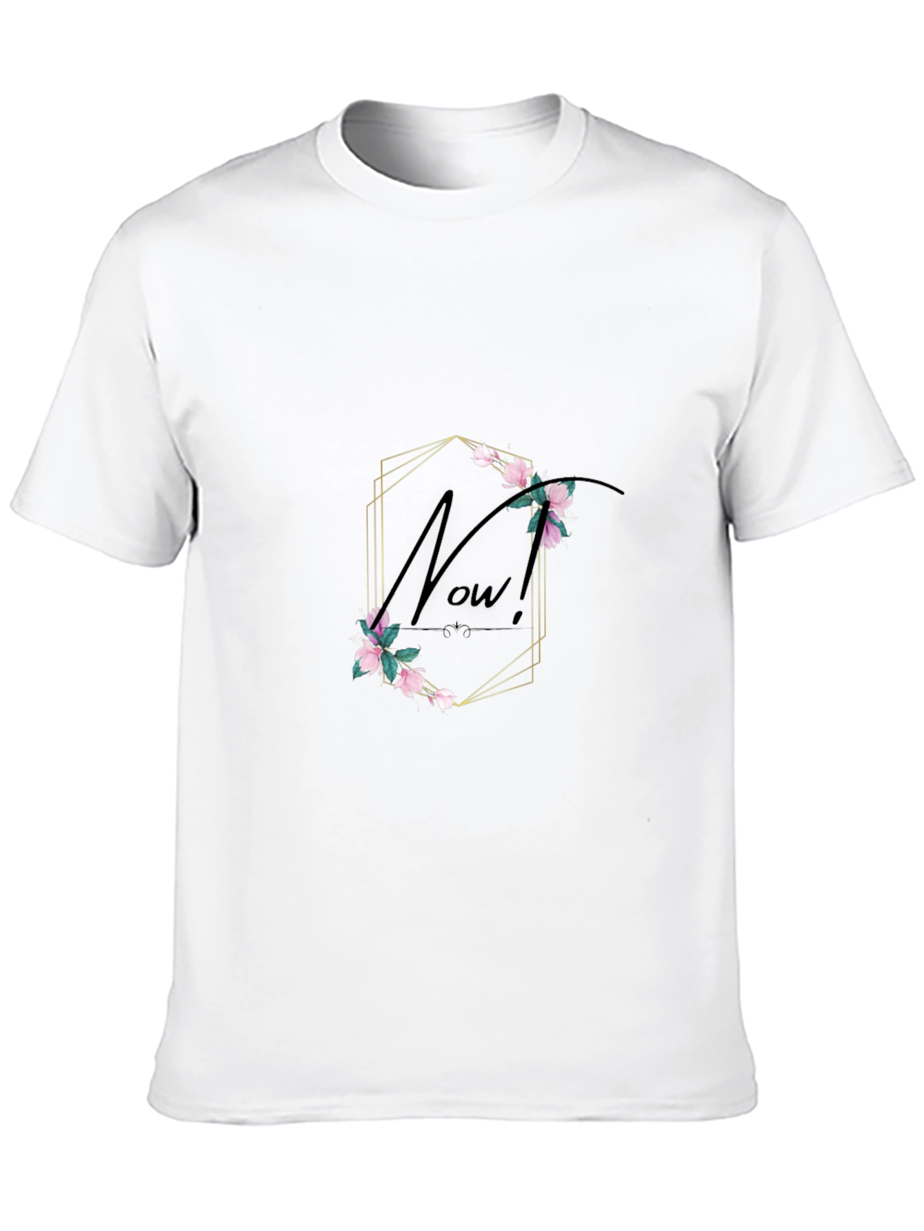 Black Floral Now! Black Graphic T-Shirt view 10