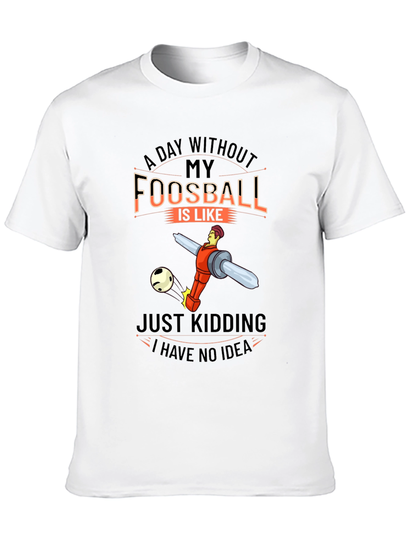 Black Foosball Player Graphic T-Shirt - Funny Tee view 10