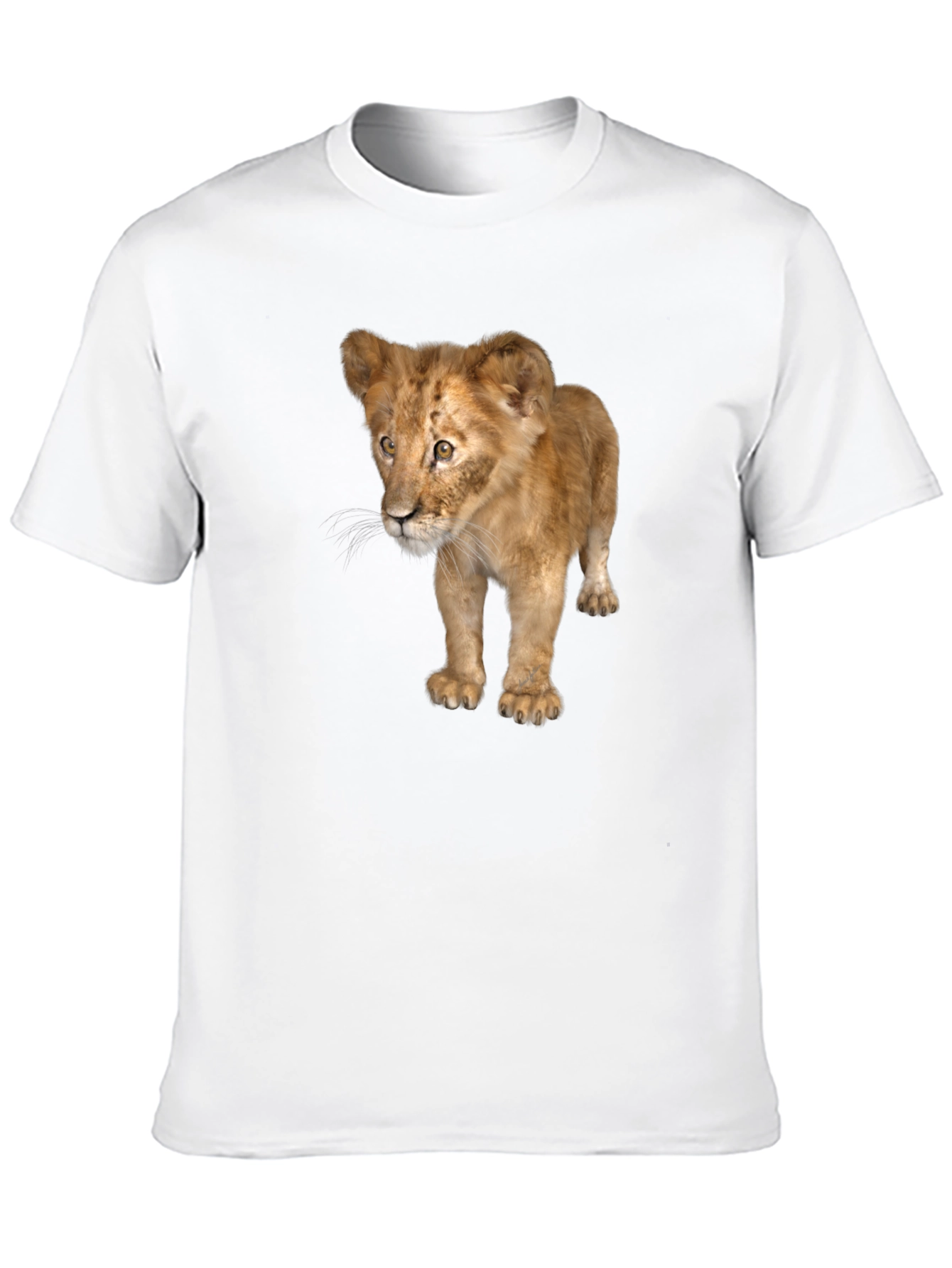 Black Lion Cub Graphic Tee - Unisex Black T-Shirt view 10