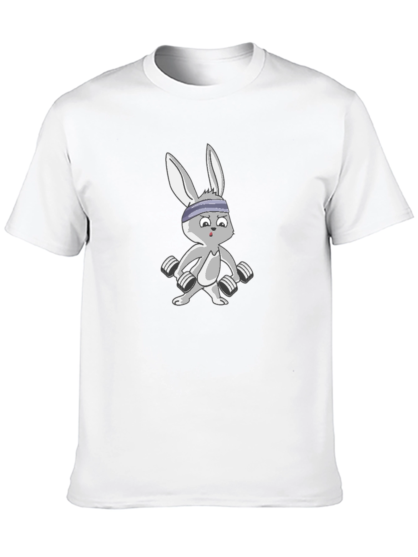 Black Funny Bunny Weights Black T-Shirt view 10