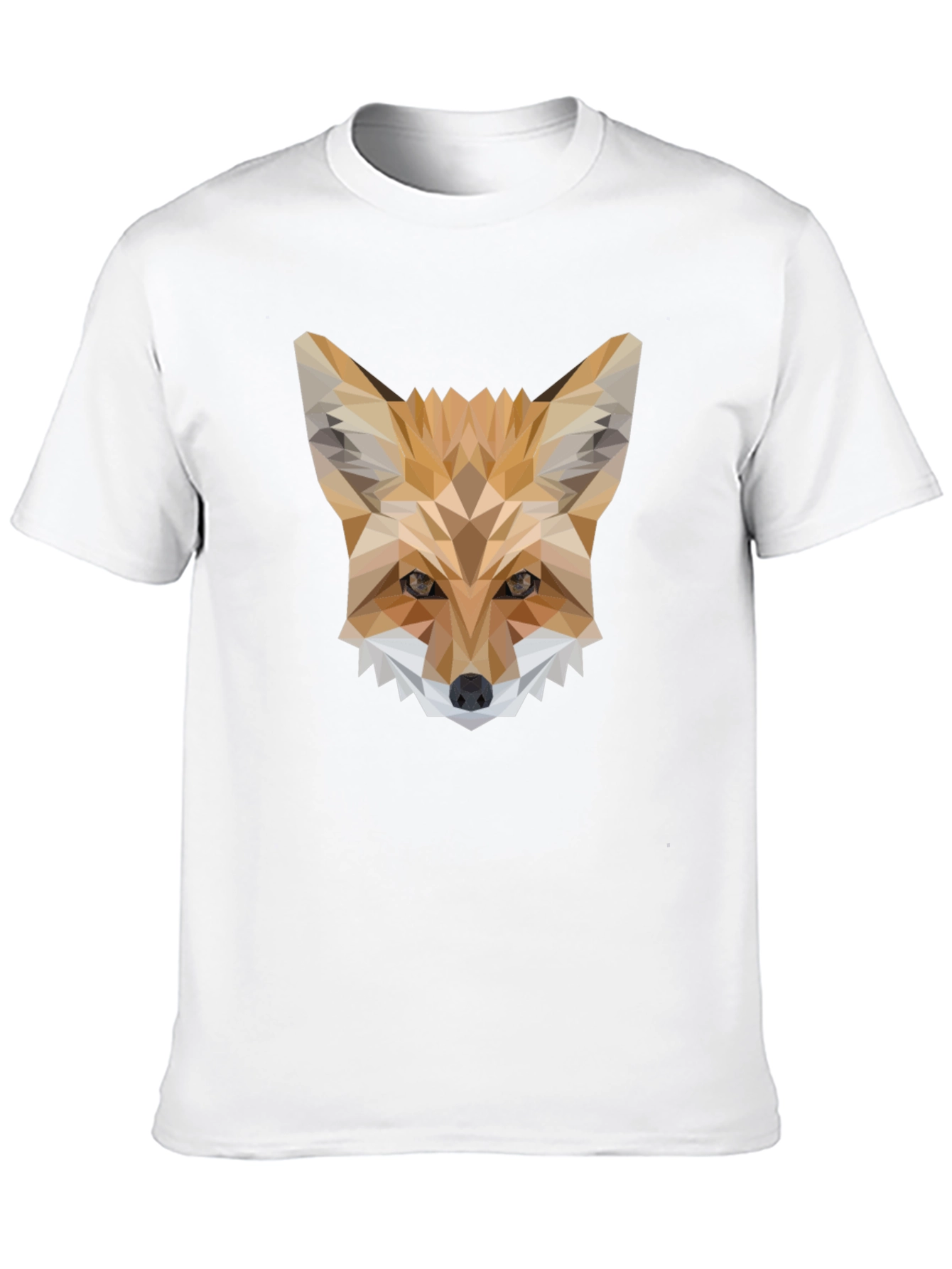 Black Geometric Fox T-Shirt - Modern Animal Print Tee view 10