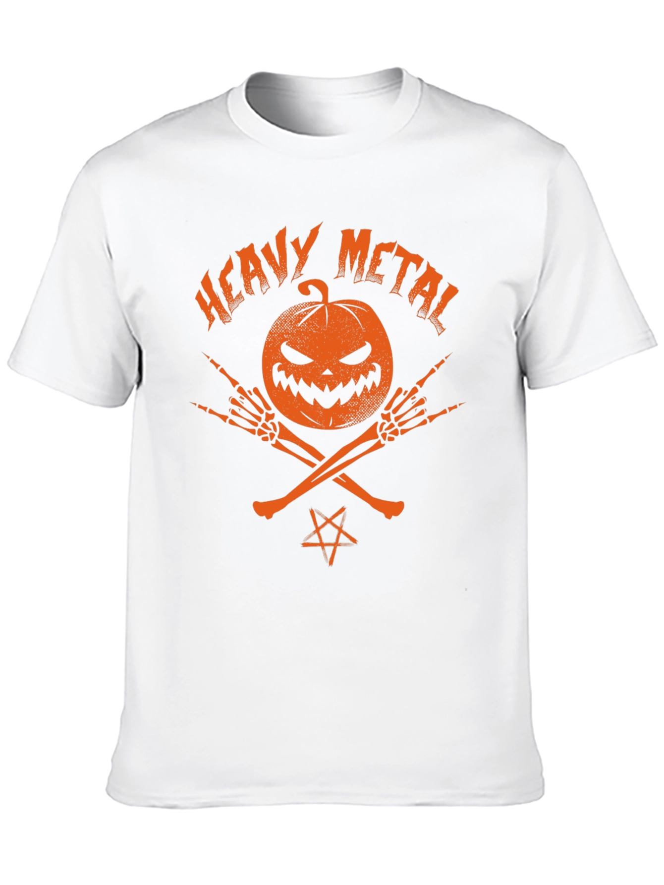 Black Heavy Metal Halloween Pumpkin T-Shirt view 10