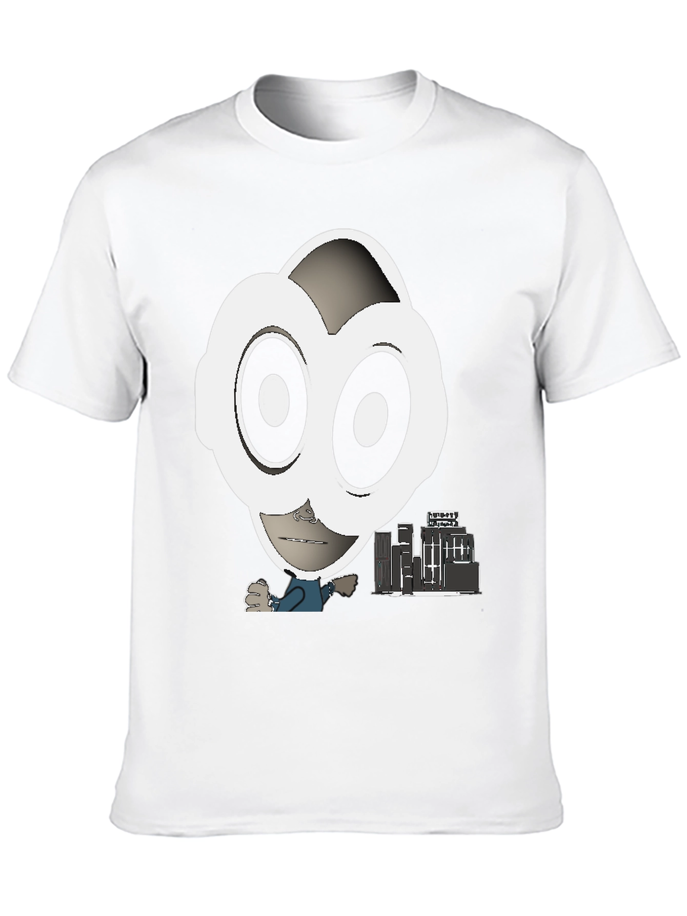 Black Abstract Character Graphic Tee - Black view 10