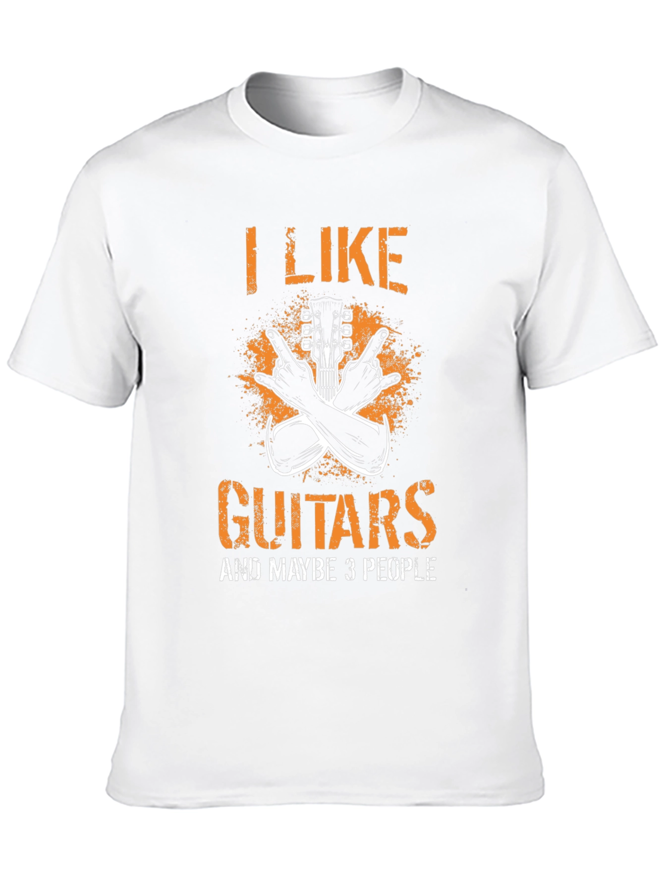 Black I Like Guitars and Maybe 3 People Graphic Tee view 10