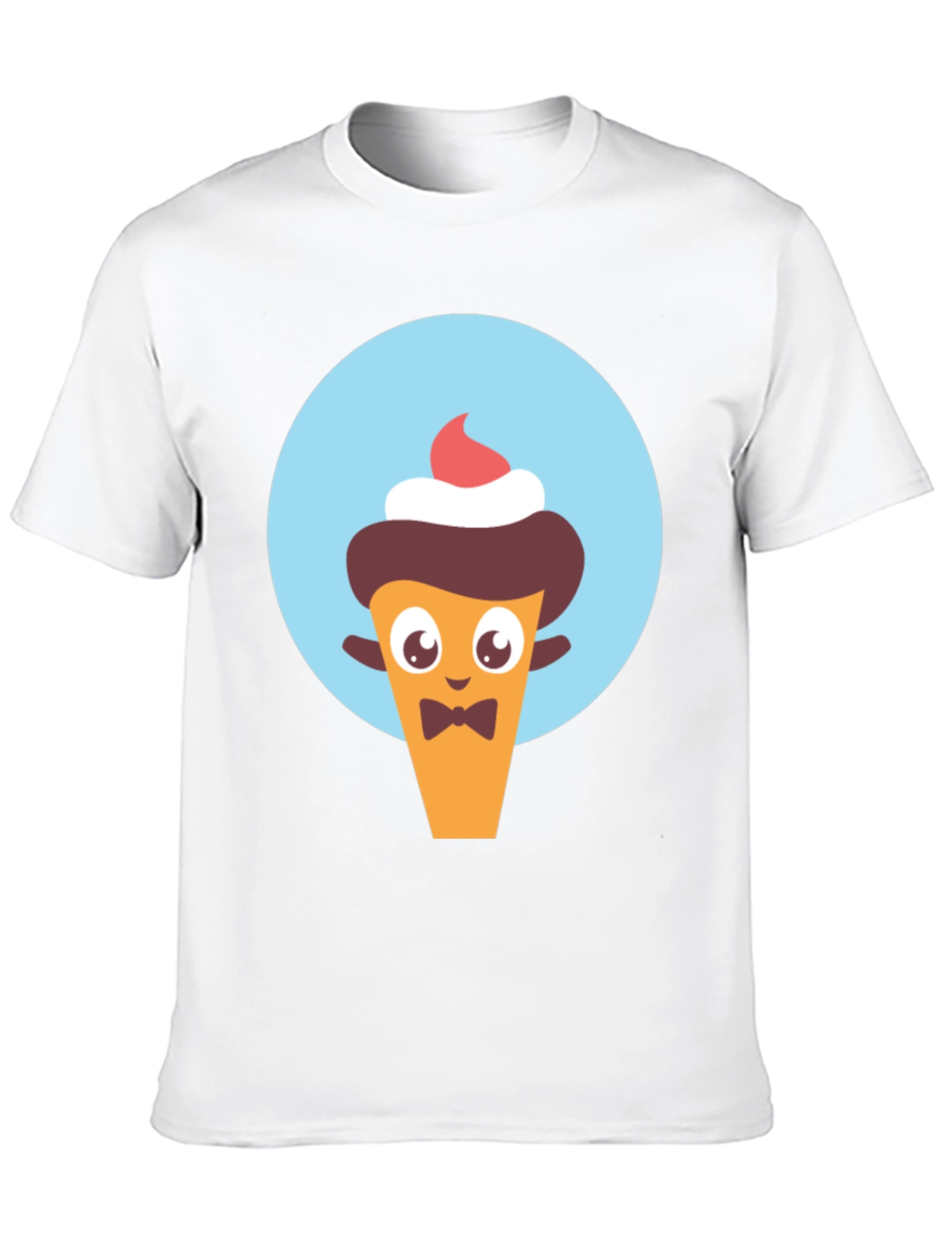 Black Cute Cartoon Dessert Character Graphic Tee view 10