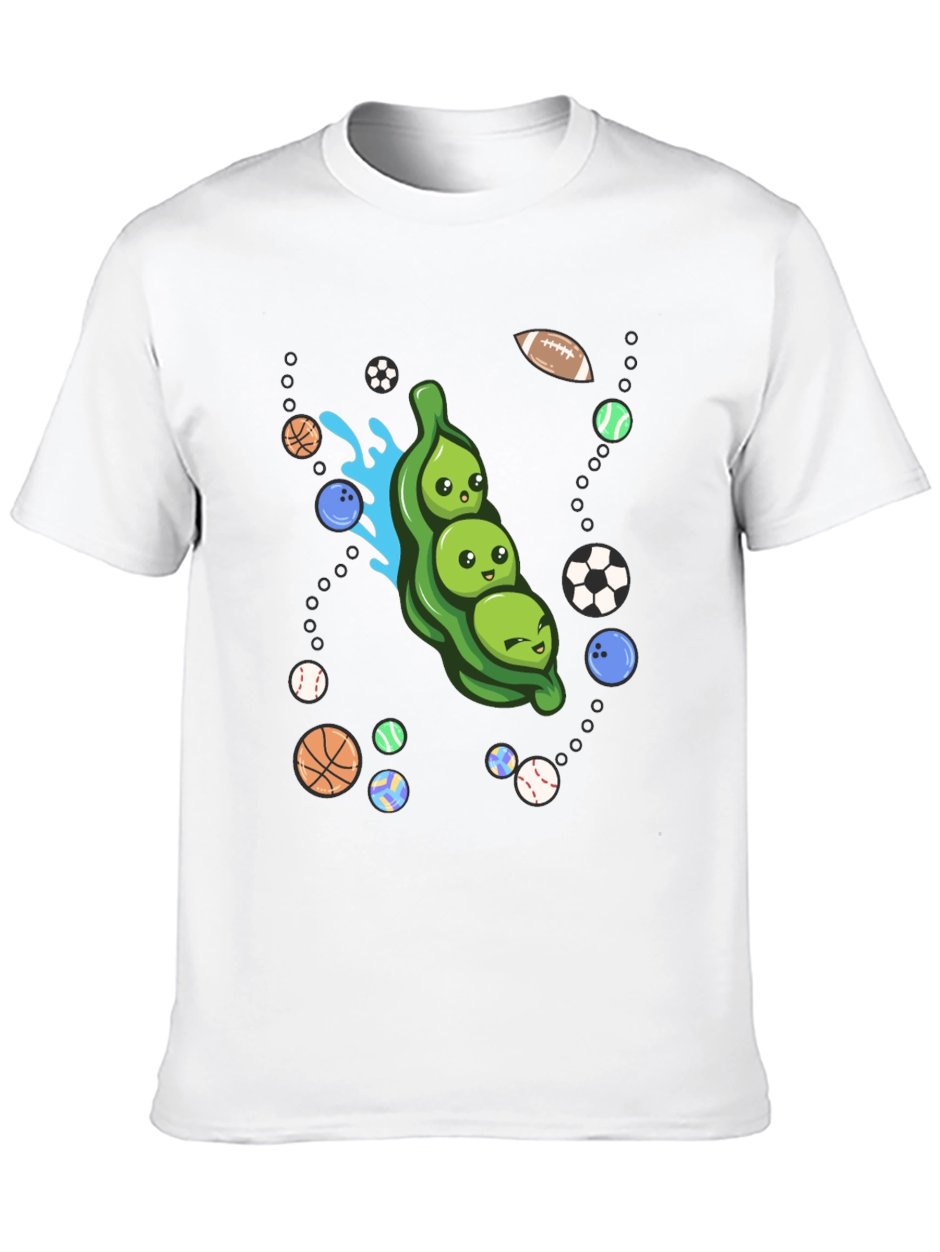 Black Funny Peas in a Pod Sports T-Shirt view 10