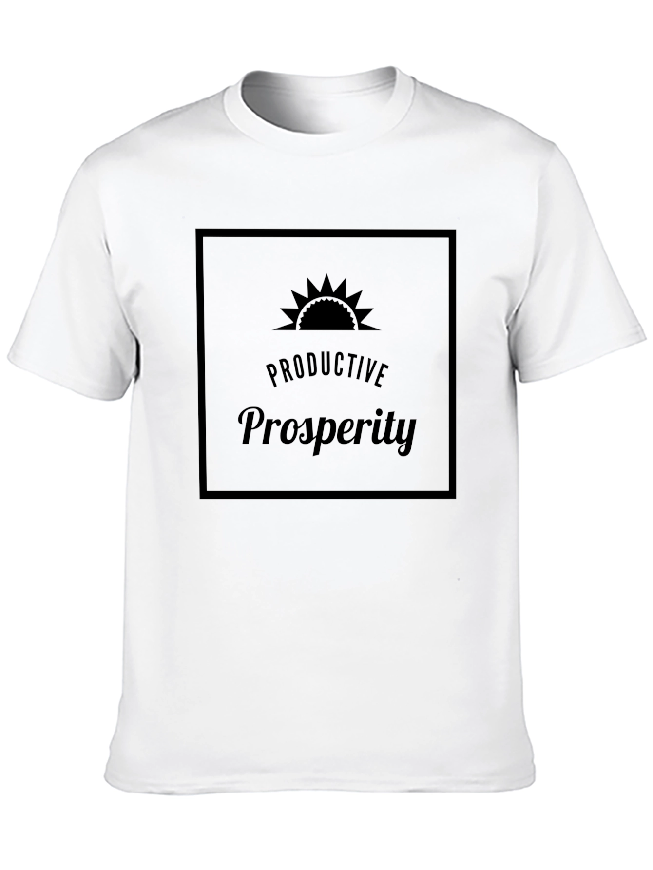 Black Productive Prosperity Graphic Tee view 10