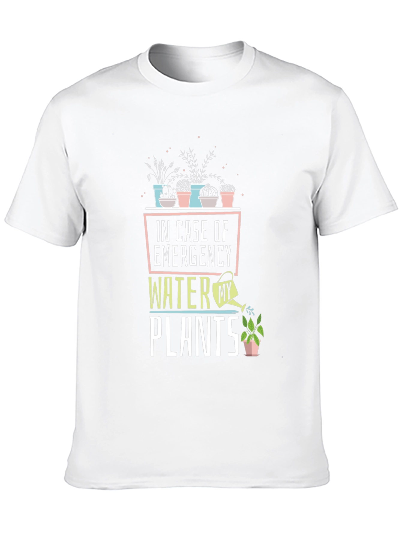 Black In Case of Emergency Water My Plants Graphic Tee view 10