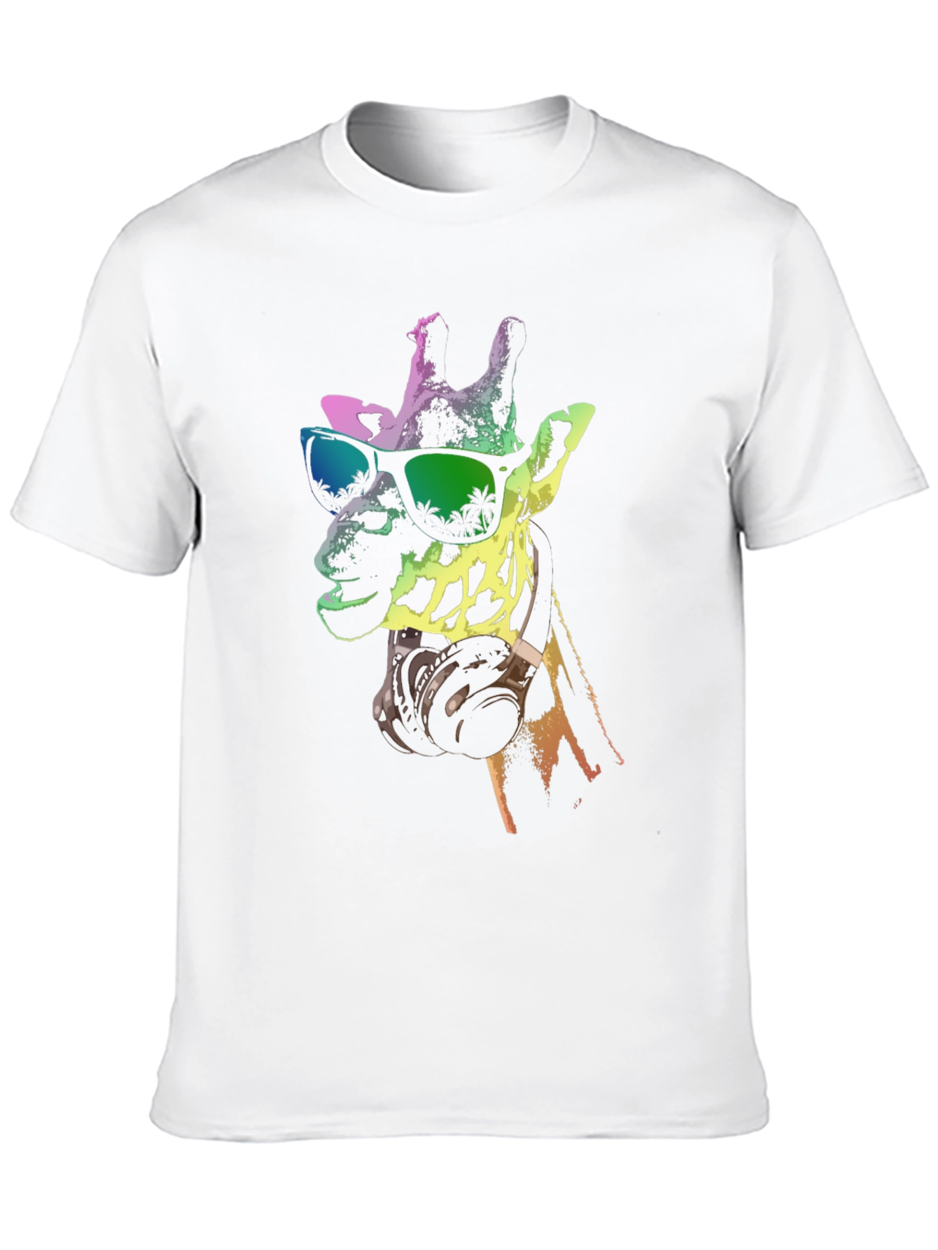 Black Cool Giraffe Graphic Tee - Music Lover Shirt view 10