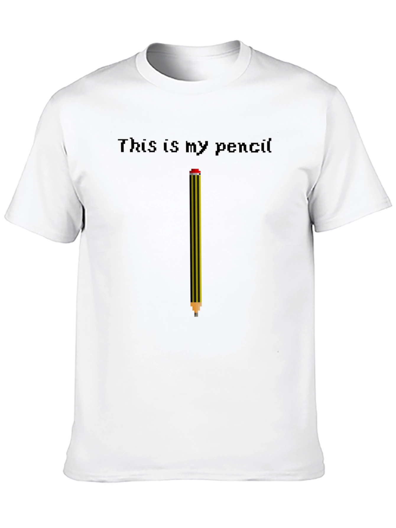 Black This is My Pencil T-Shirt - Fun Graphic Tee view 10