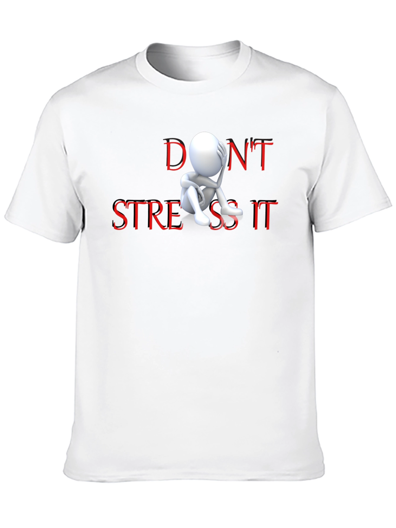Black Don't Stress It Graphic Tee - Relaxed Fit view 10