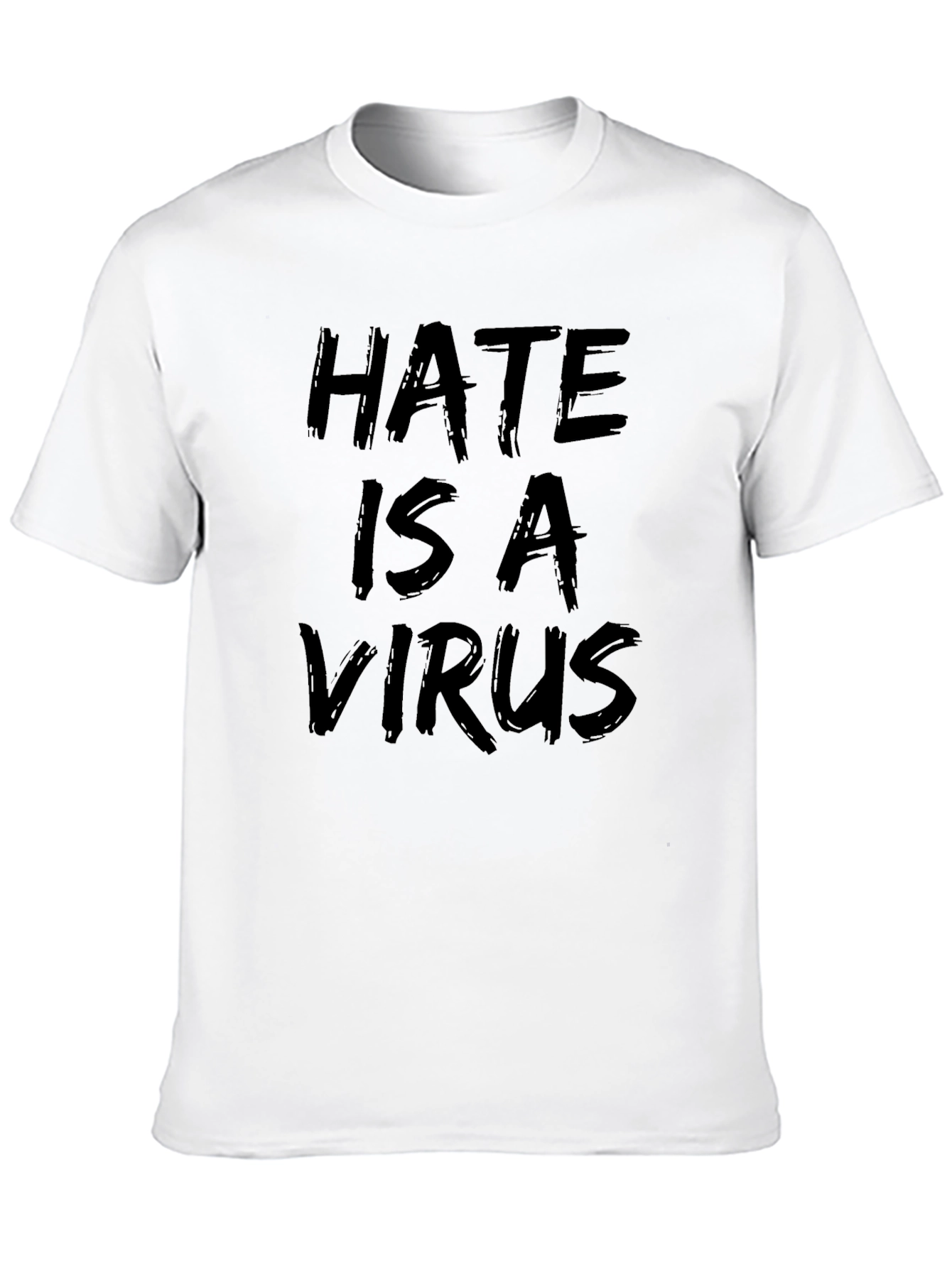 Black Hate is a Virus Graphic Tee - Black Crew Neck view 10