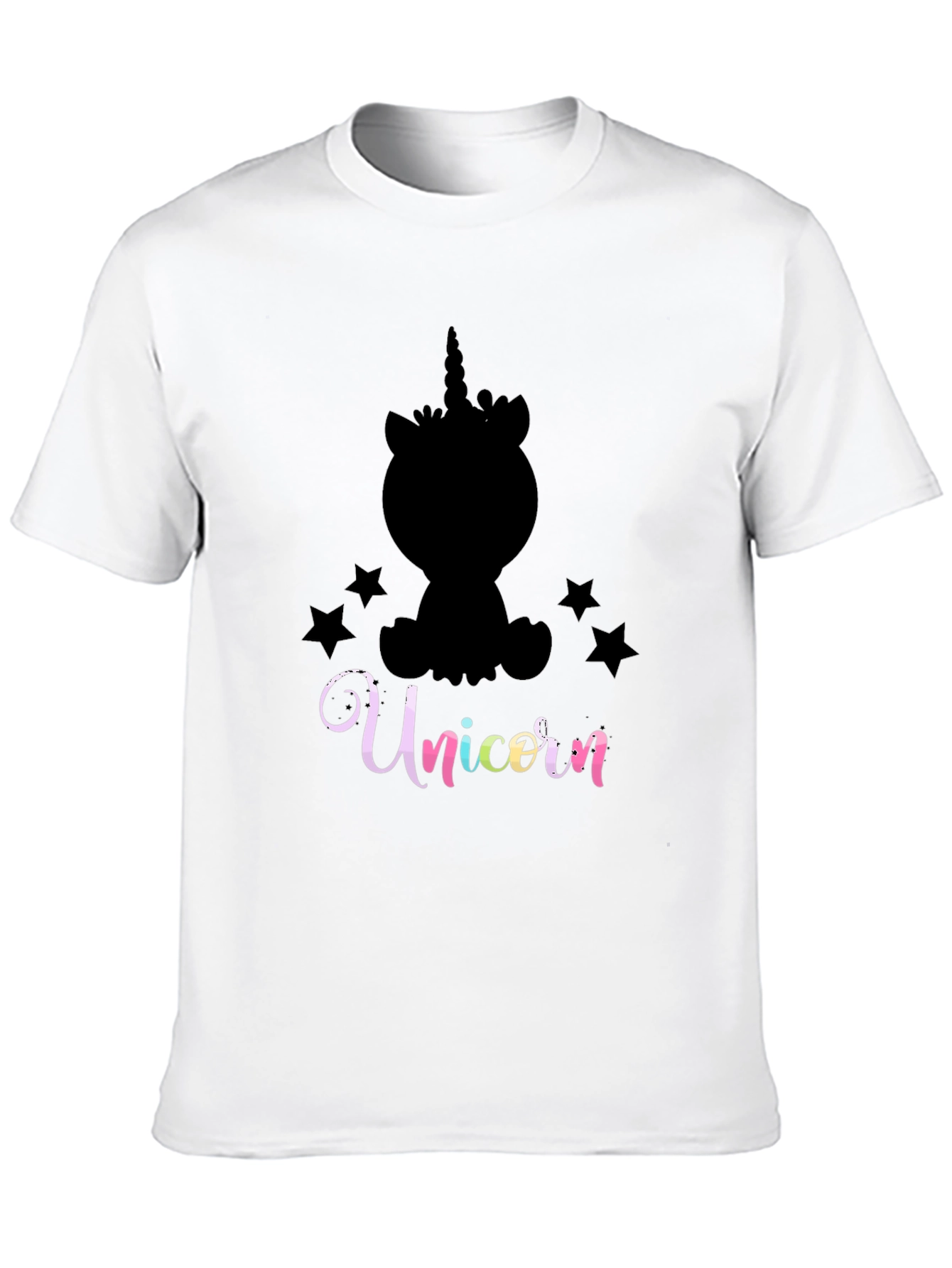 Black Unicorn Graphic Black T-Shirt view 10