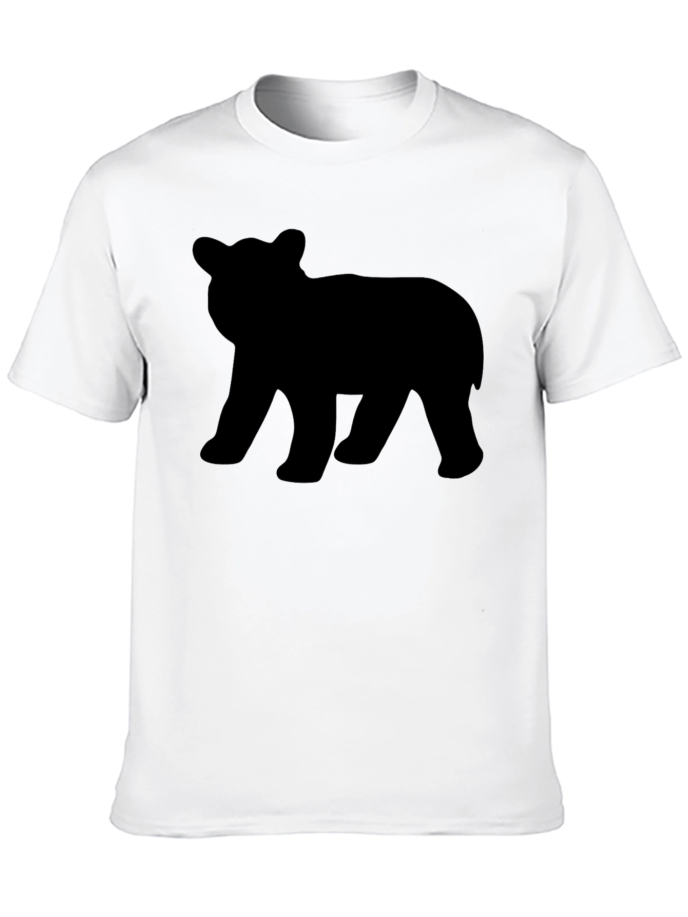 Black Bear Silhouette T-Shirt - Black Graphic Tee view 10