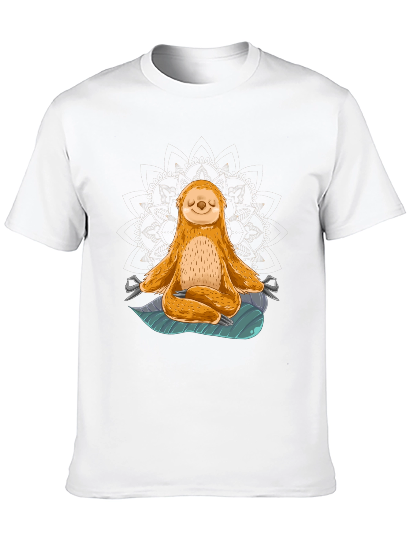 Black Meditating Sloth Graphic Tee view 10