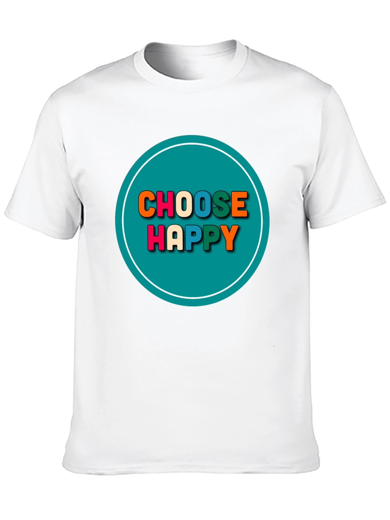 Black Choose Happy Graphic Tee - Positive Vibes T-Shirt view 10