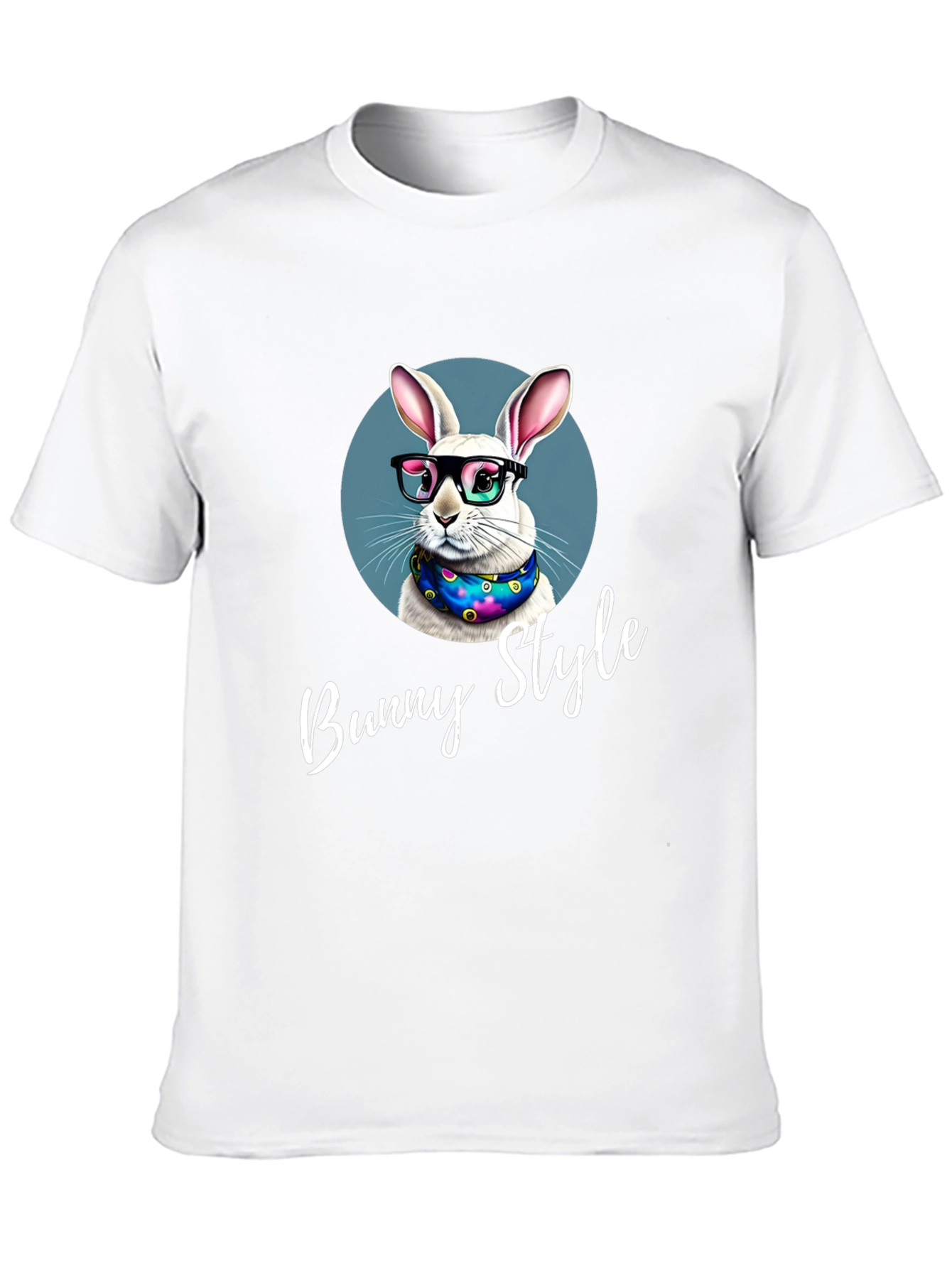 Black Bunny Style T-Shirt - Cool Rabbit Design view 10