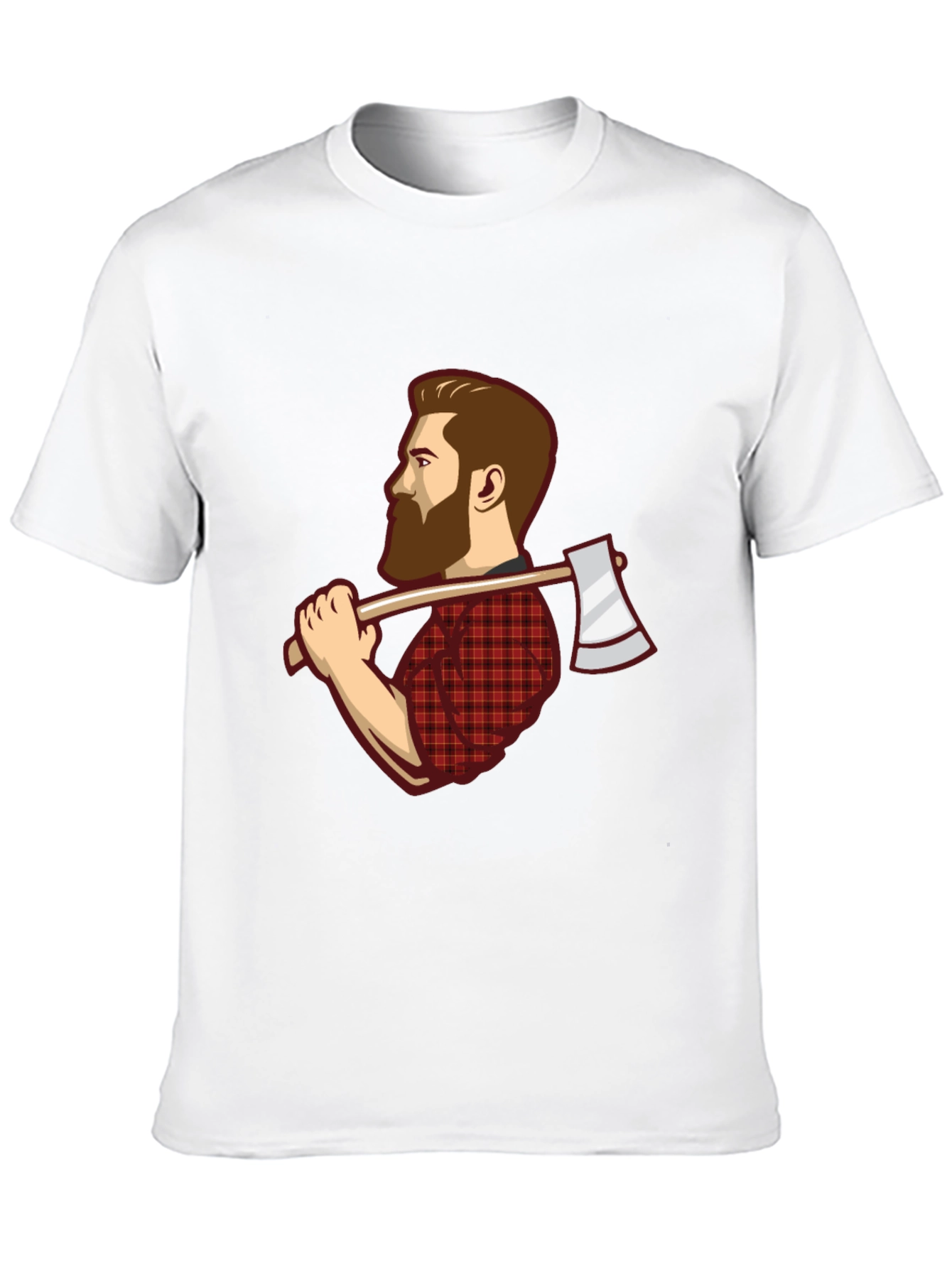 Black Lumberjack Graphic Tee - Axe Wielding Woodcutter view 10