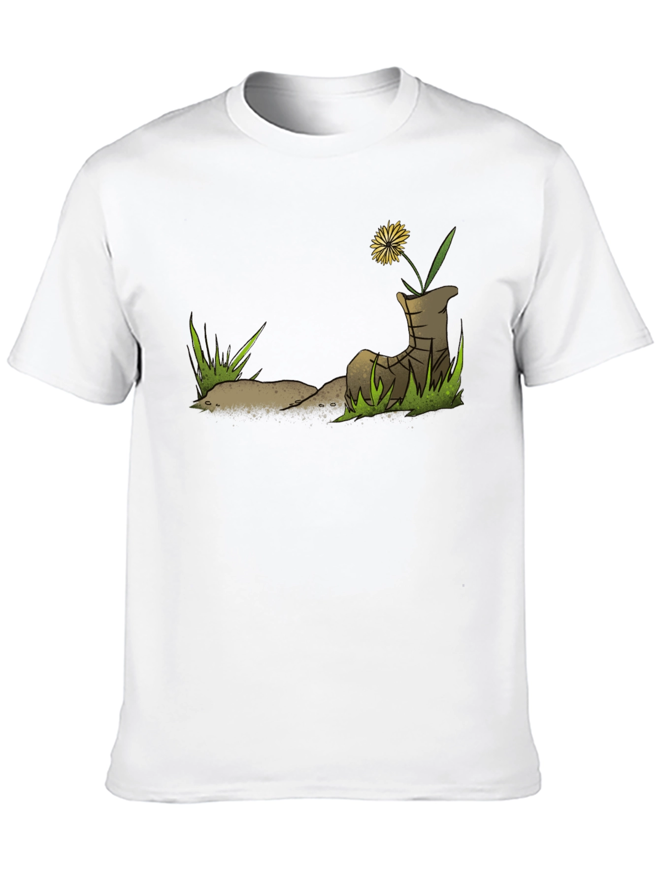 Dandelion Boot T-Shirt - Nature Graphic Tee - 10