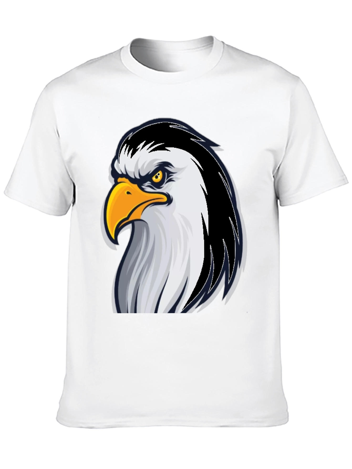 Black Eagle Graphic Tee - Bold Black Cotton T-Shirt view 10