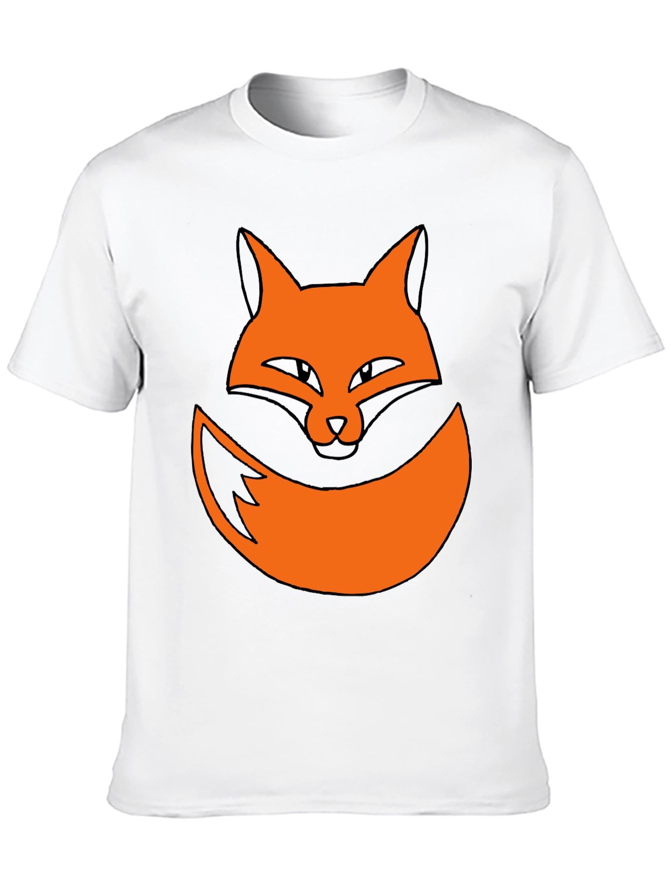 Black Fox Graphic Tee - Black Cotton Casual Shirt view 10