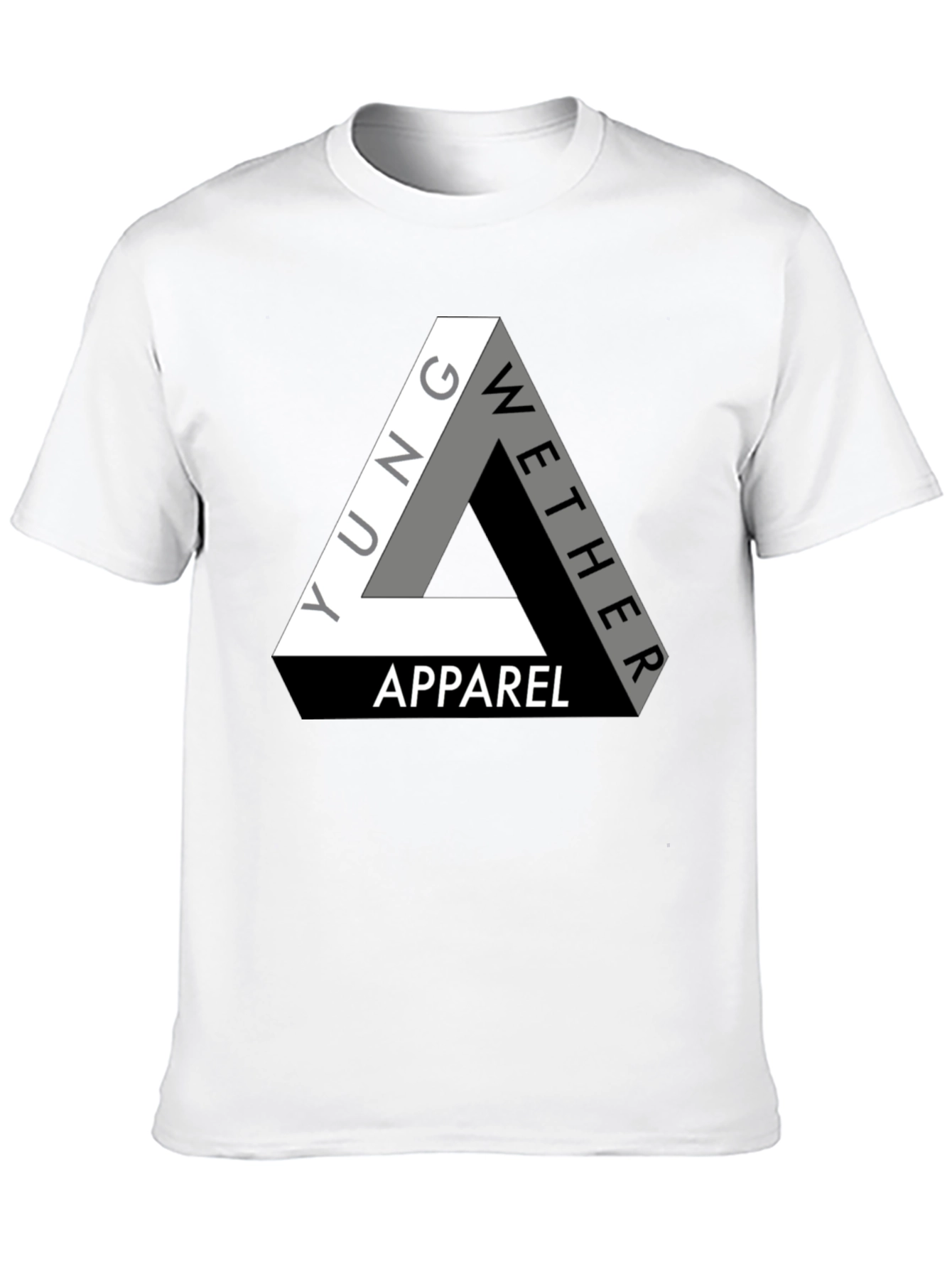 Black Yung Wether Apparel T-Shirt - Modern Triangle Logo Tee view 10