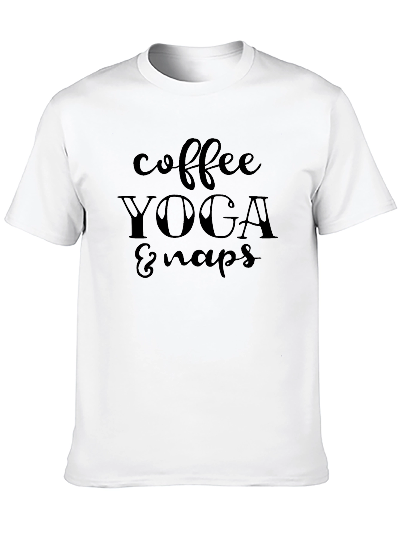 Black Coffee Yoga & Naps Graphic Tee - Relaxed Style view 10