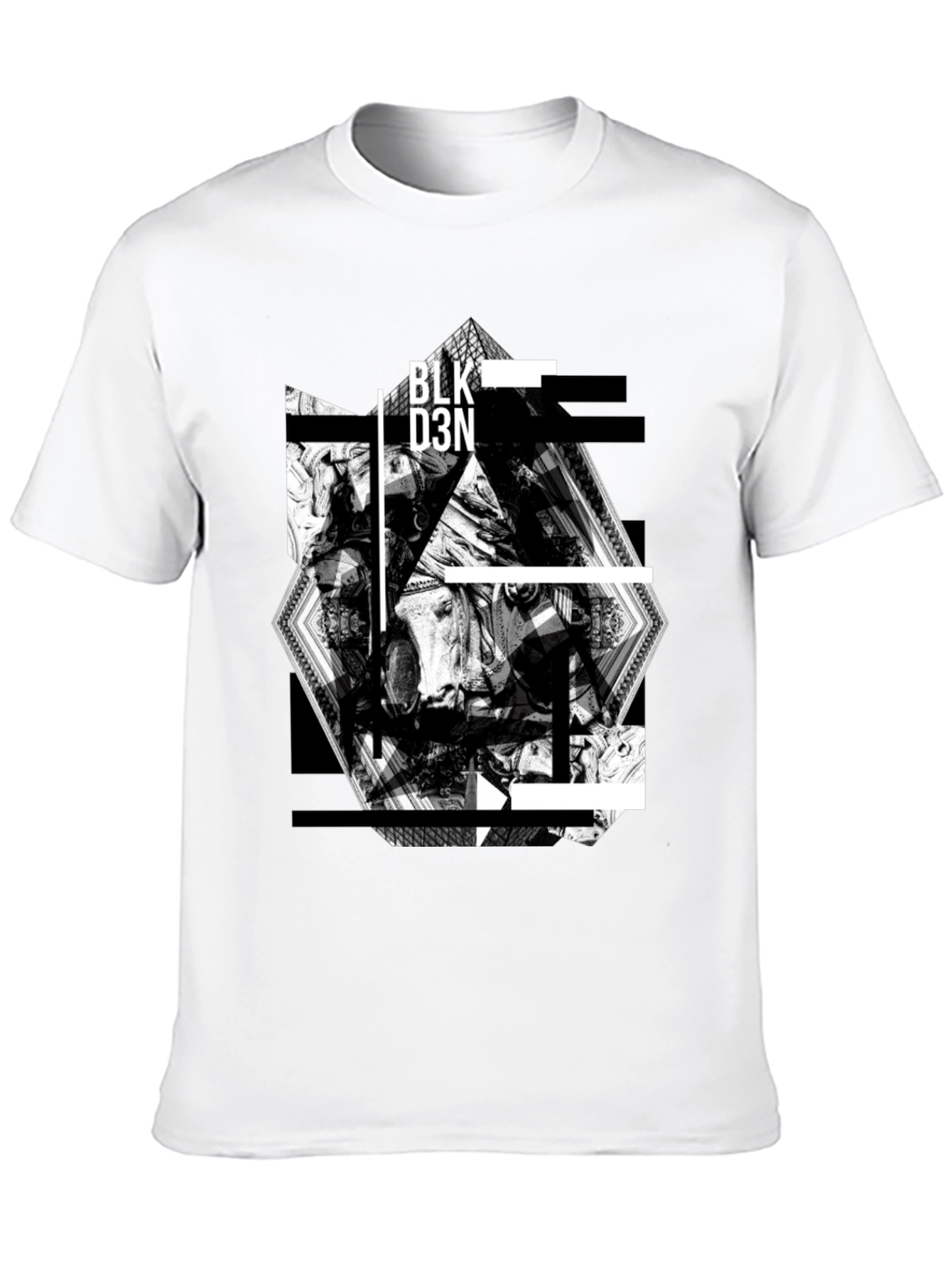 Black Abstract Graphic Print Black T-Shirt view 10