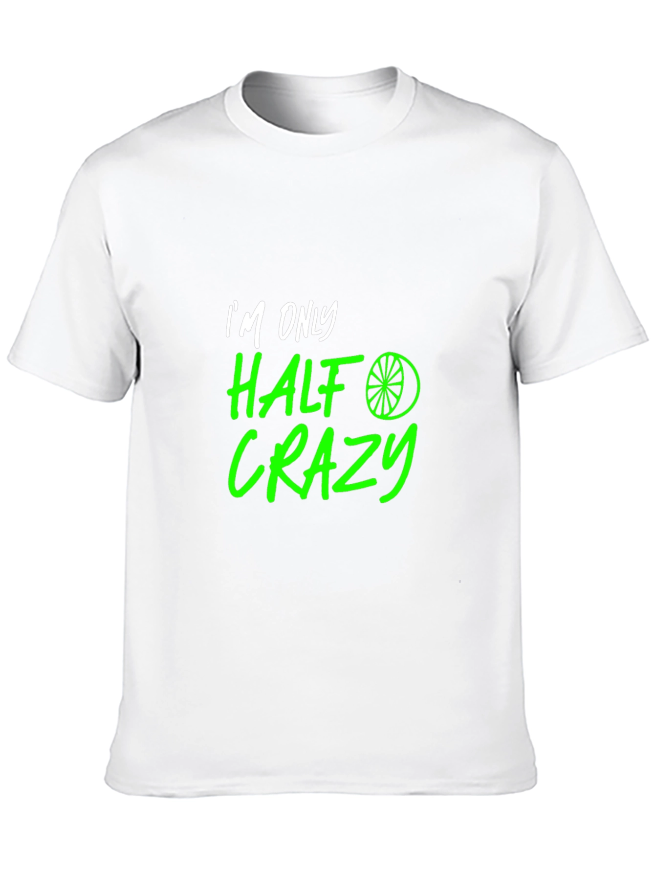 Black Half Crazy Graphic Tee - Funny Novelty T-Shirt view 10