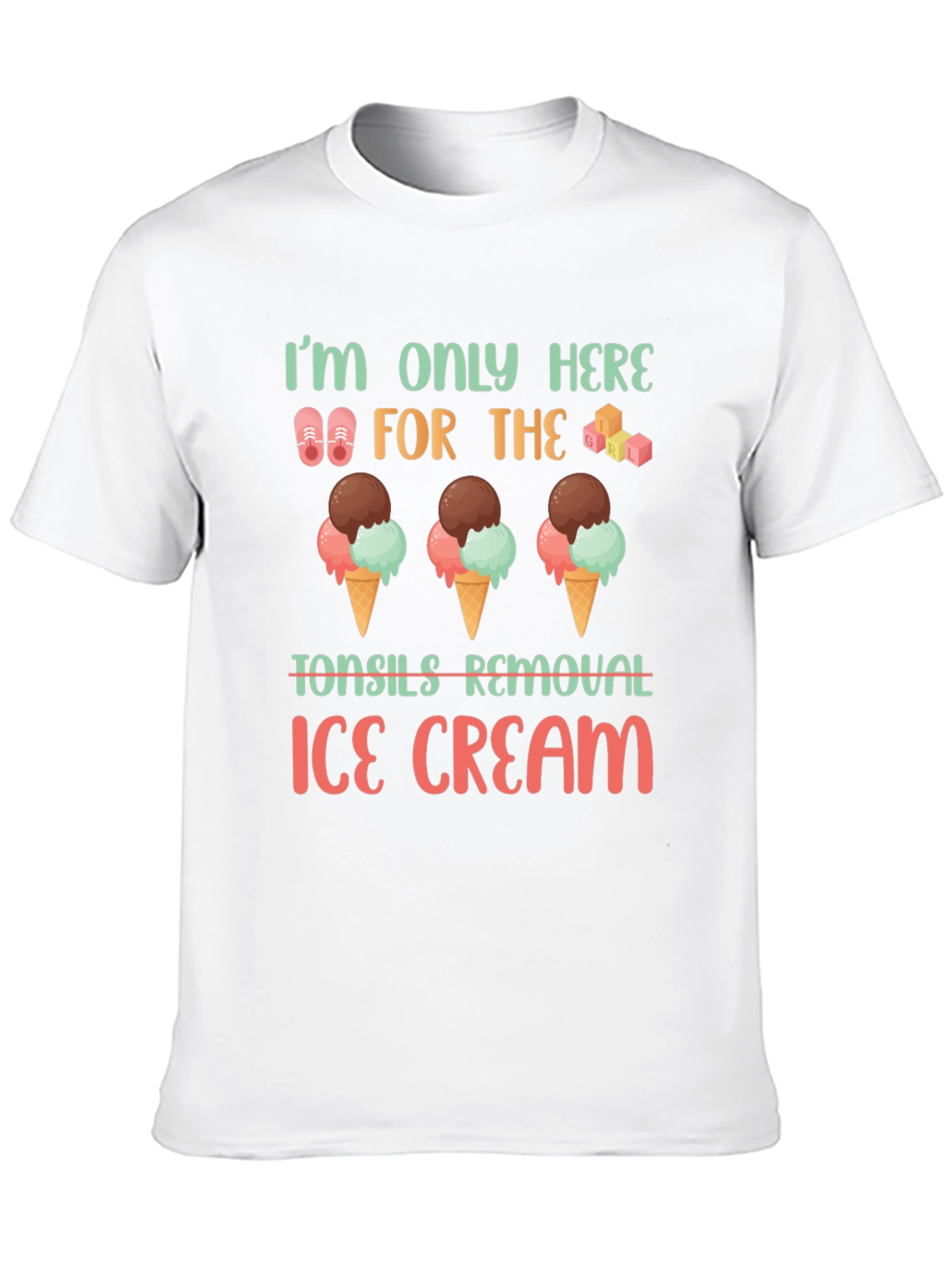 Black Tonsil Removal Ice Cream T-Shirt view 10