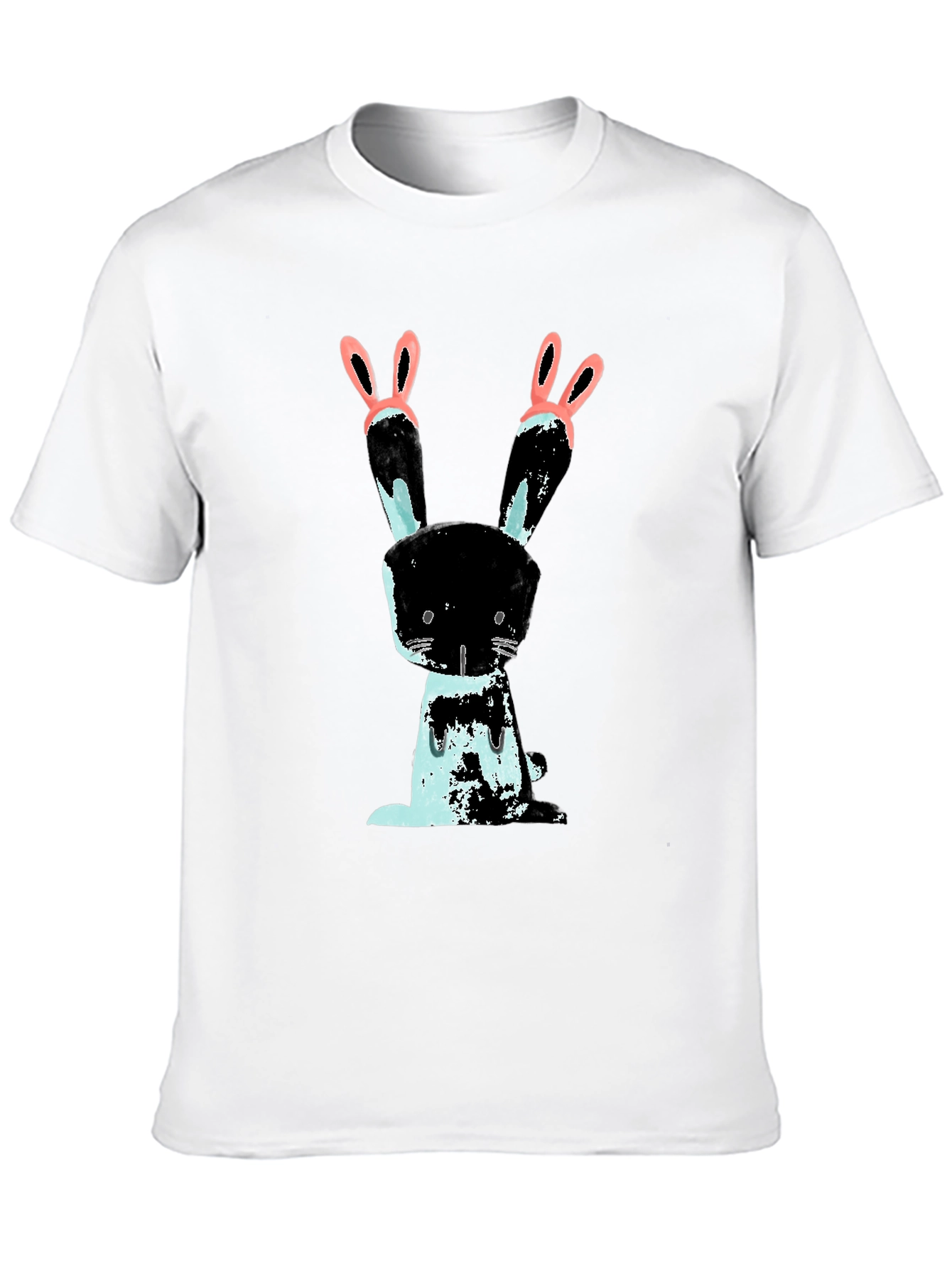 Black Bunny Graphic Black T-Shirt view 10