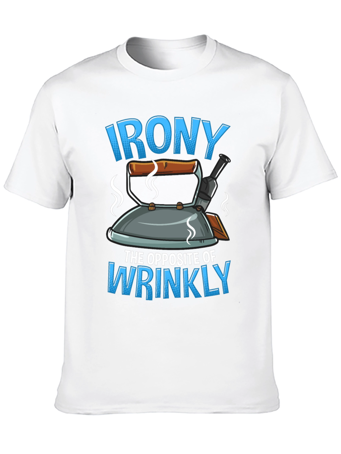 Black Irony: The Opposite of Wrinkly Graphic T-Shirt view 10