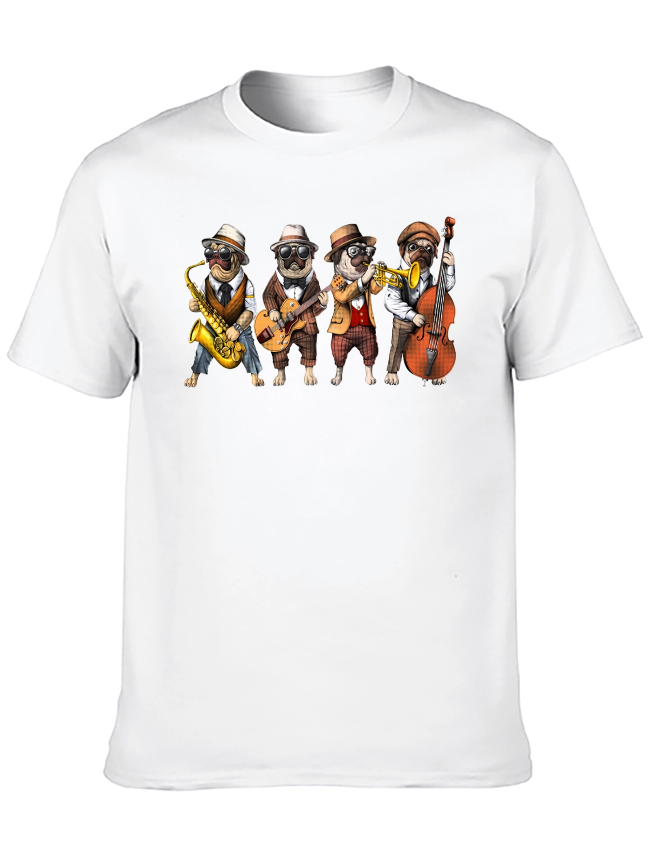 Black Jazz Pug Band T-Shirt view 10